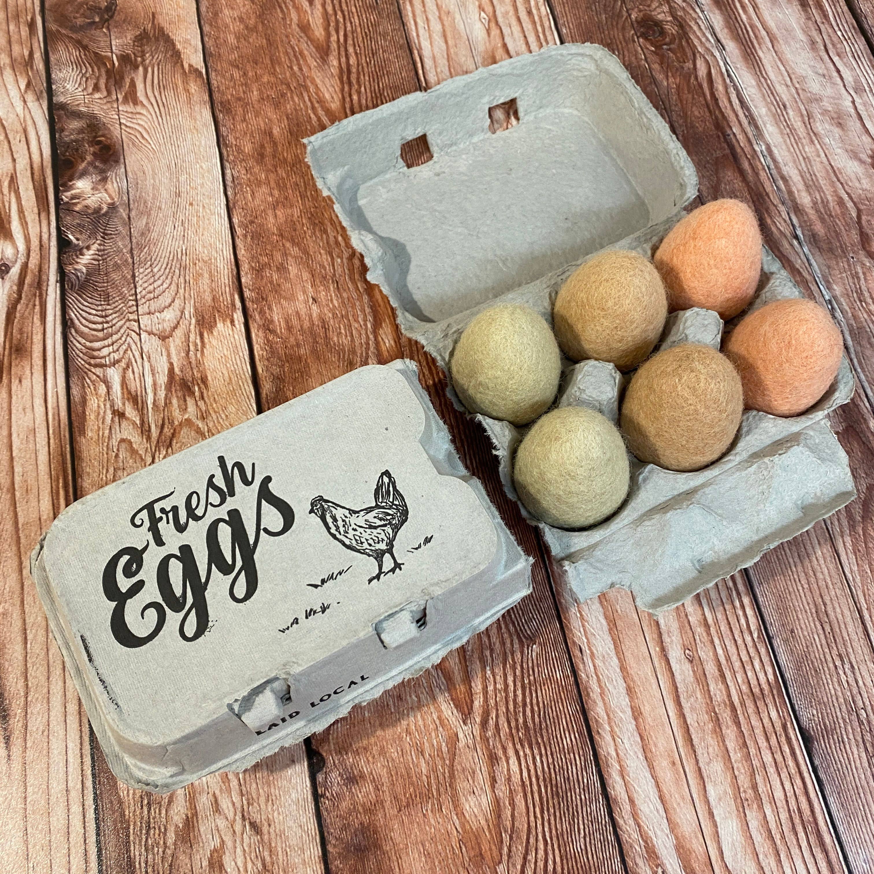 Oakwind Hollow : Half Dozen Felt Eggs - Local Eggs