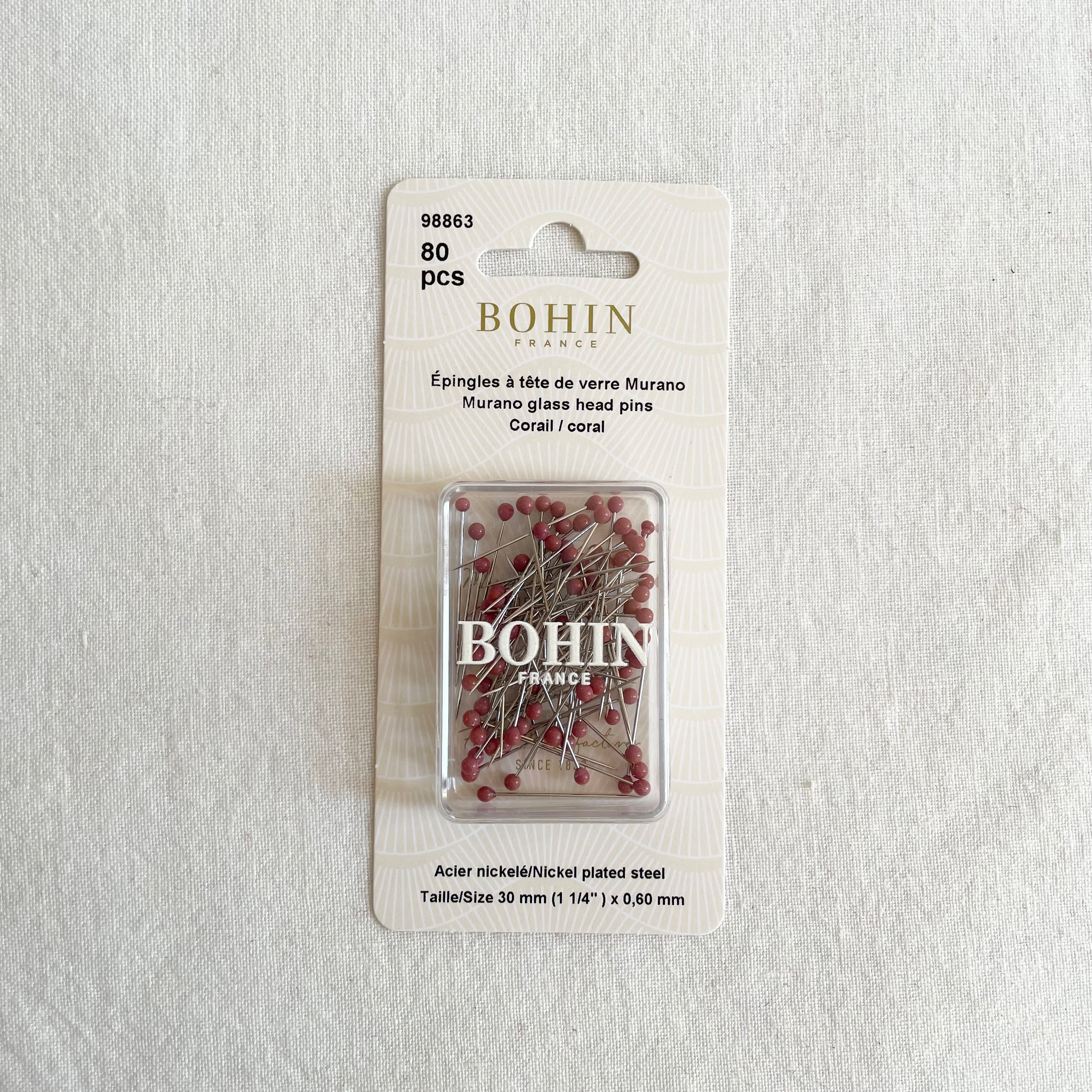 Bohin Glass Head Pins
