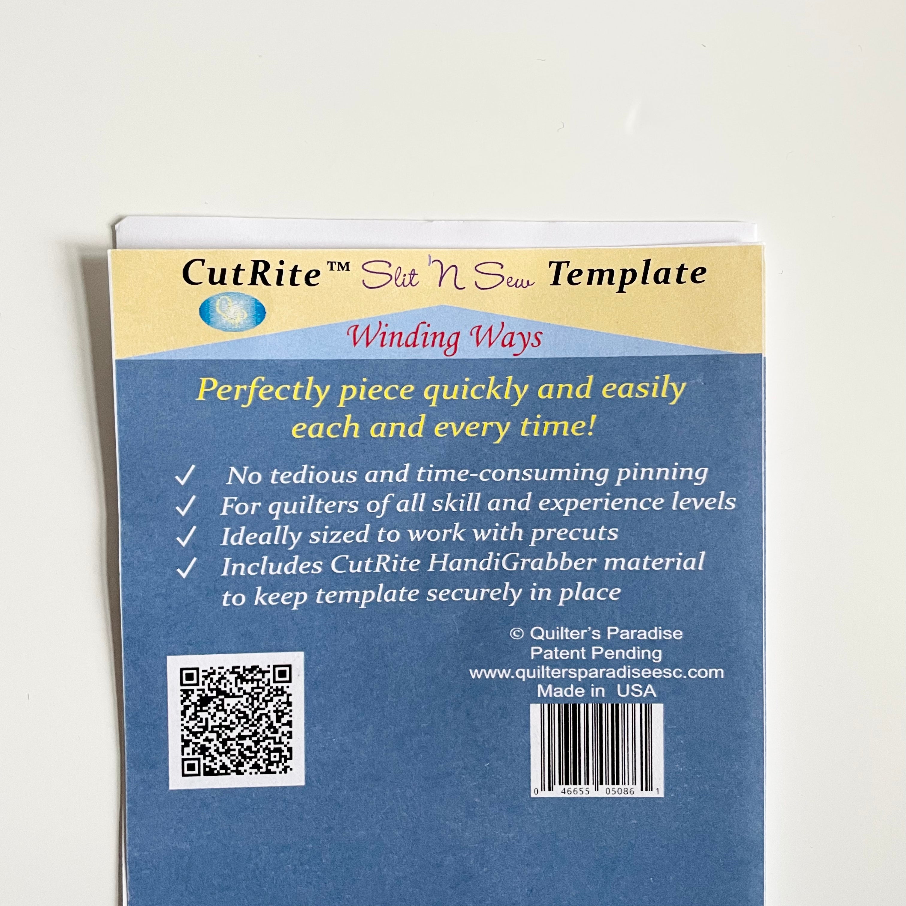 Slit 'n Sew Template - Winding Ways