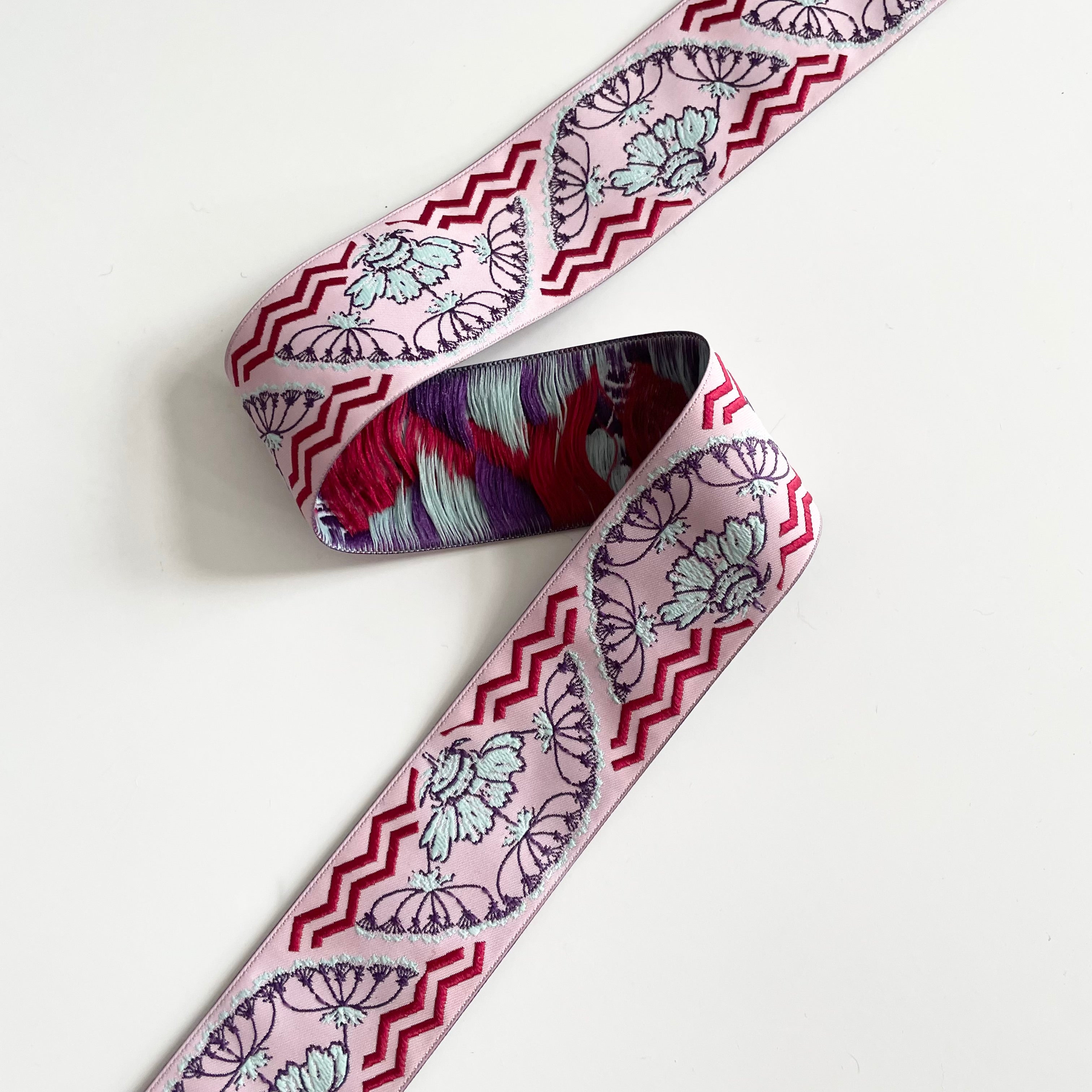 Anna Maria Ribbon : Yarrow Flower - Purple / Pink