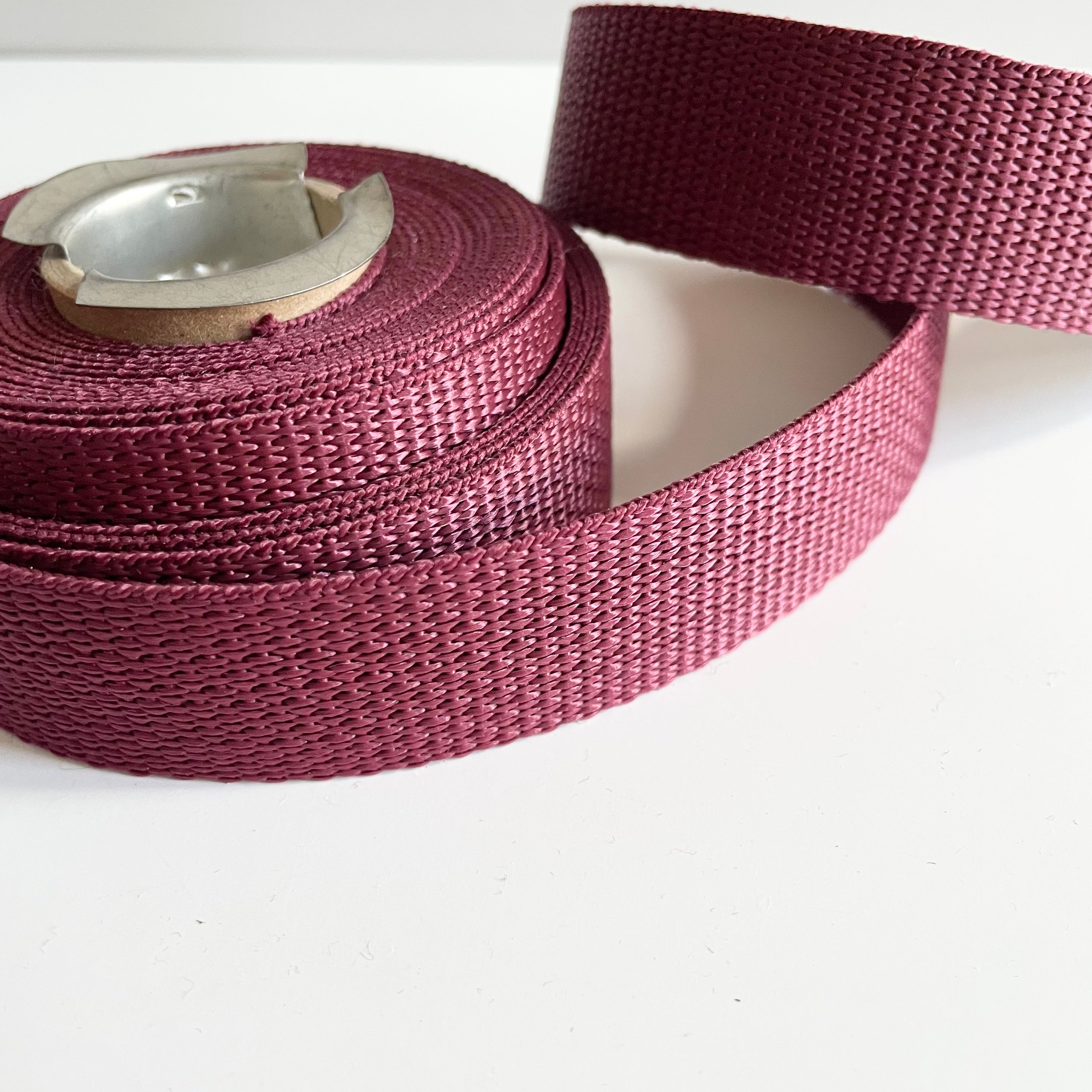 Polyester Webbing - Burgundy 1"