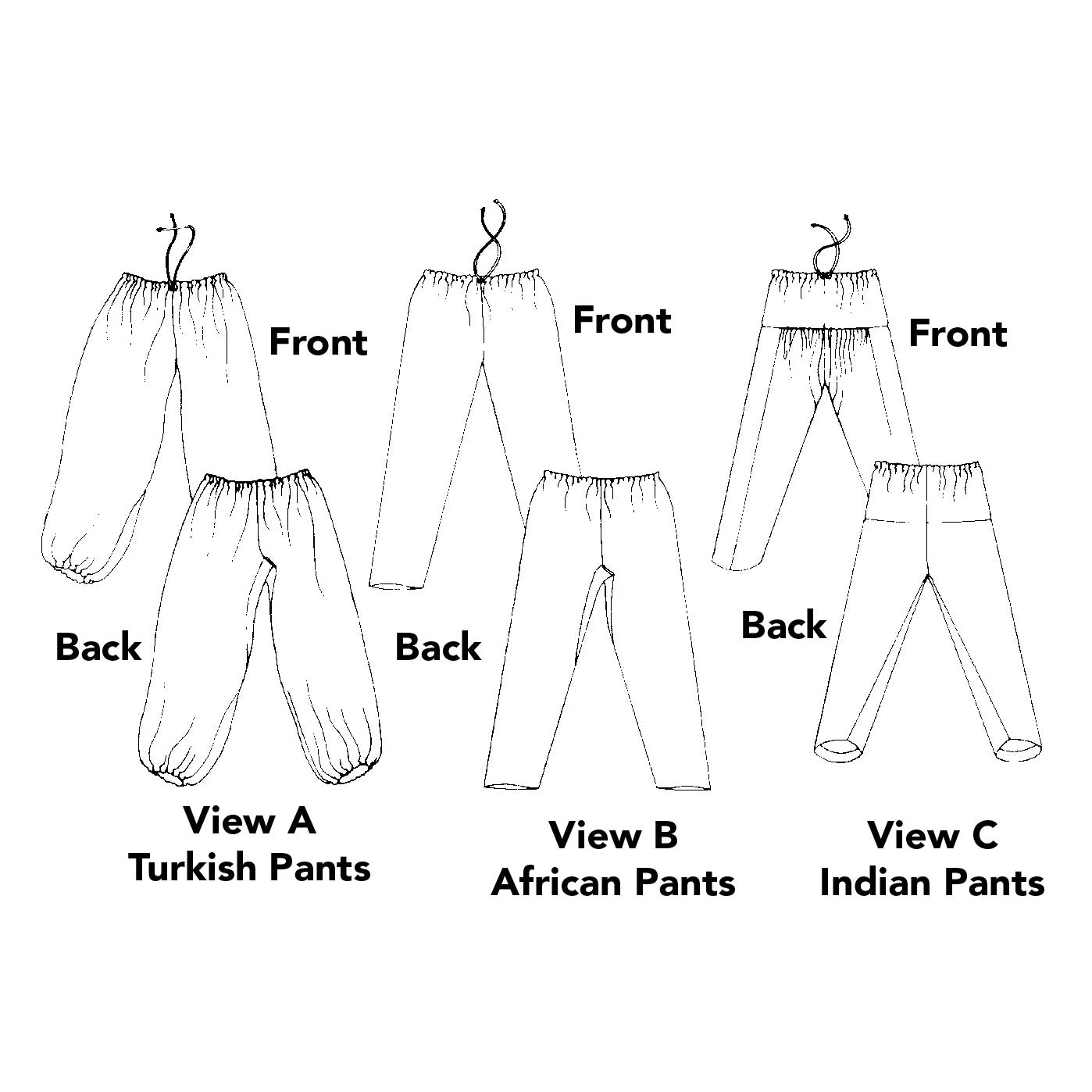 Folkwear Patterns Sarouelles pants