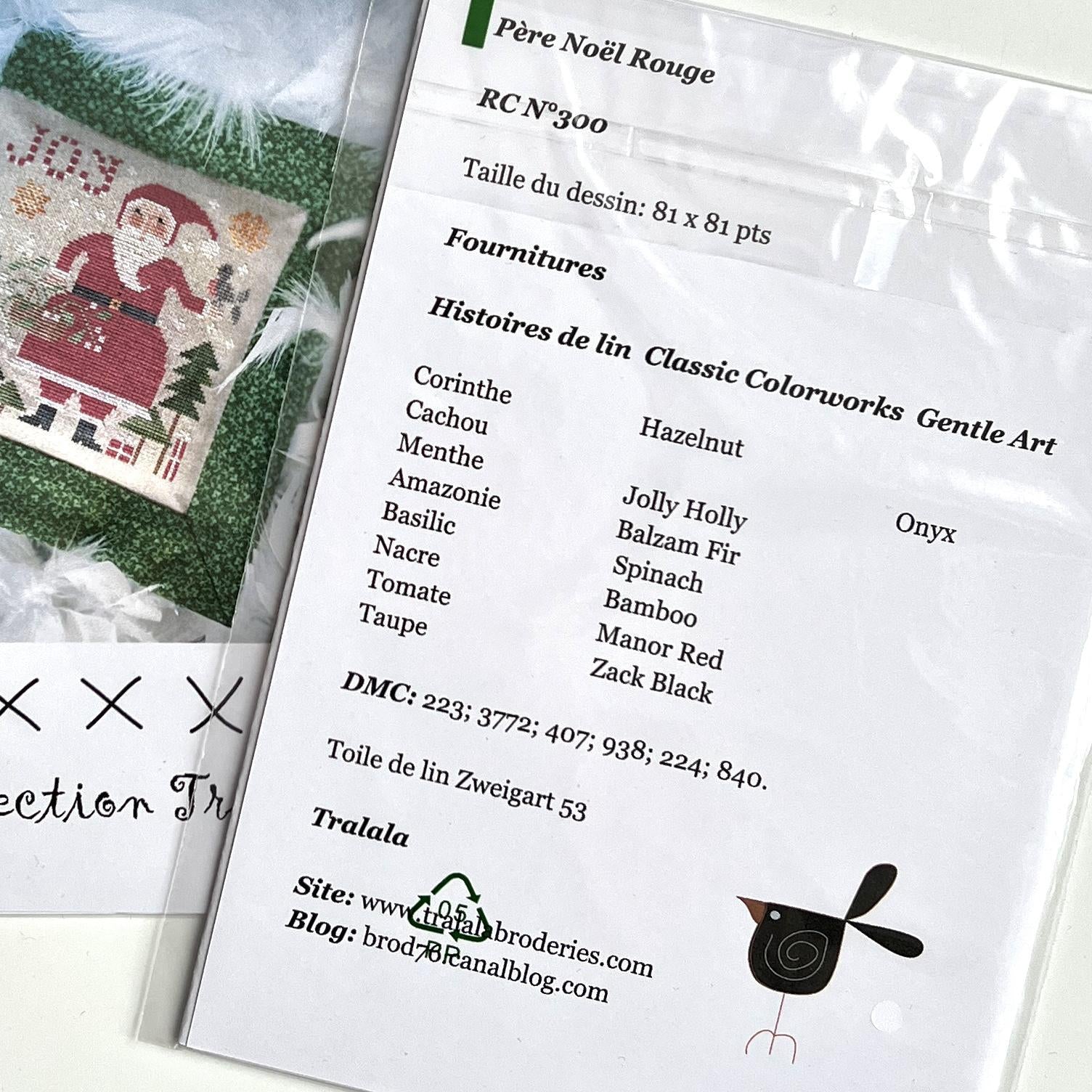 Père Noël Rouge Cross Stitch Pattern