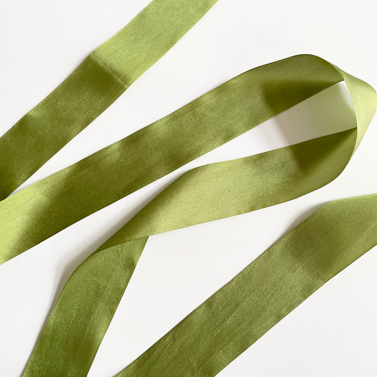 May Arts Silk Ribbon - Olive 1.25"
