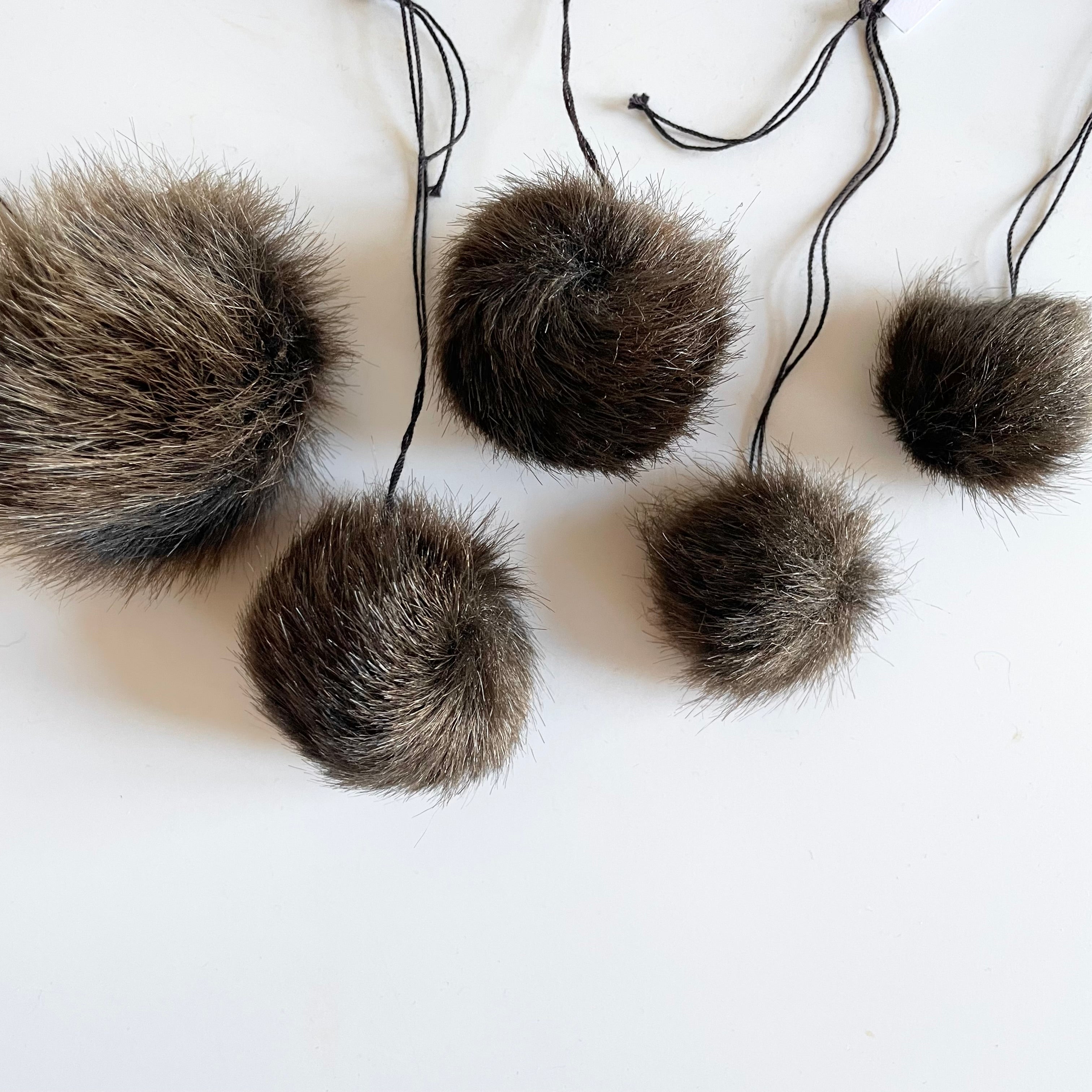 Mokuba Faux Fur Ball - Brown