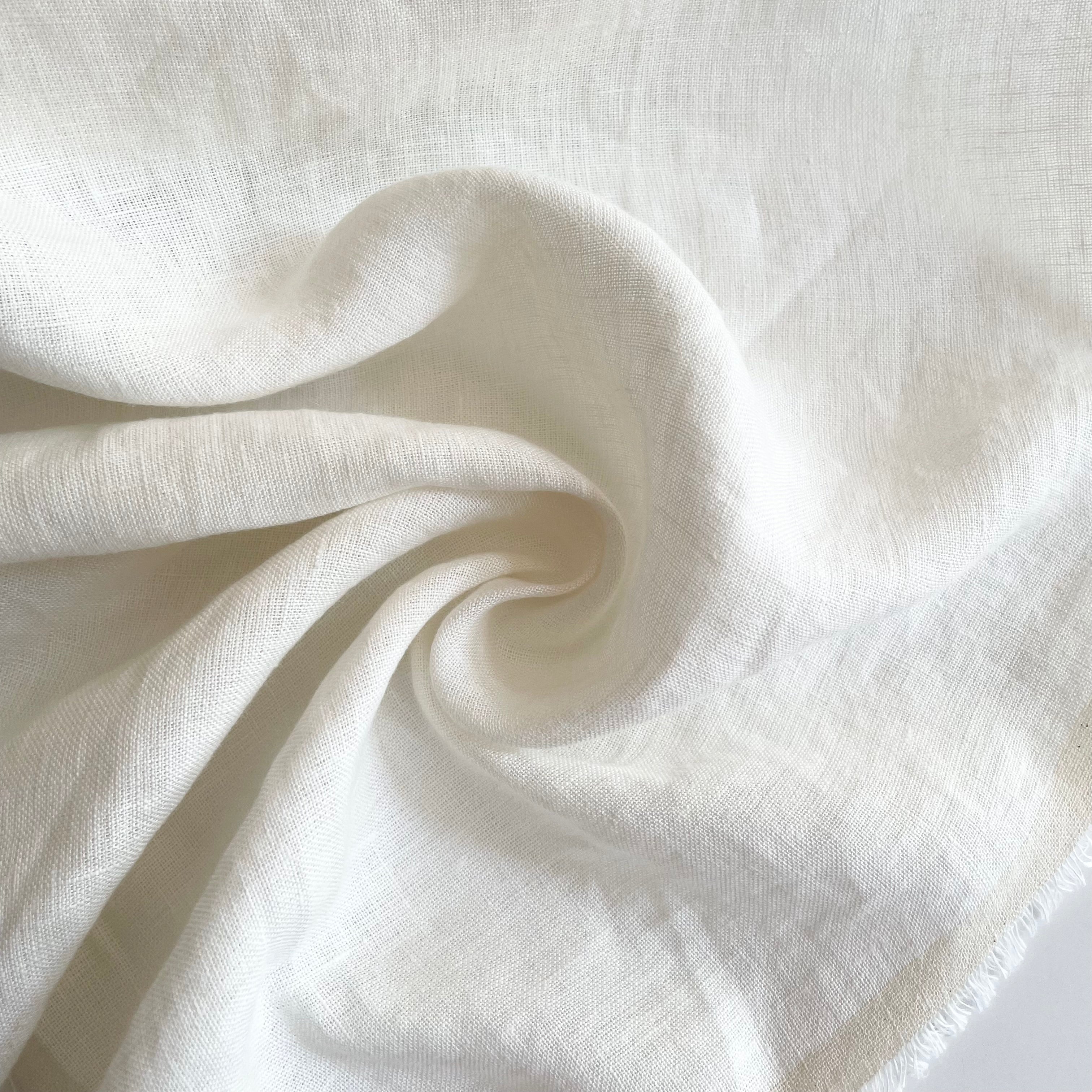Wide Linen - Milk White