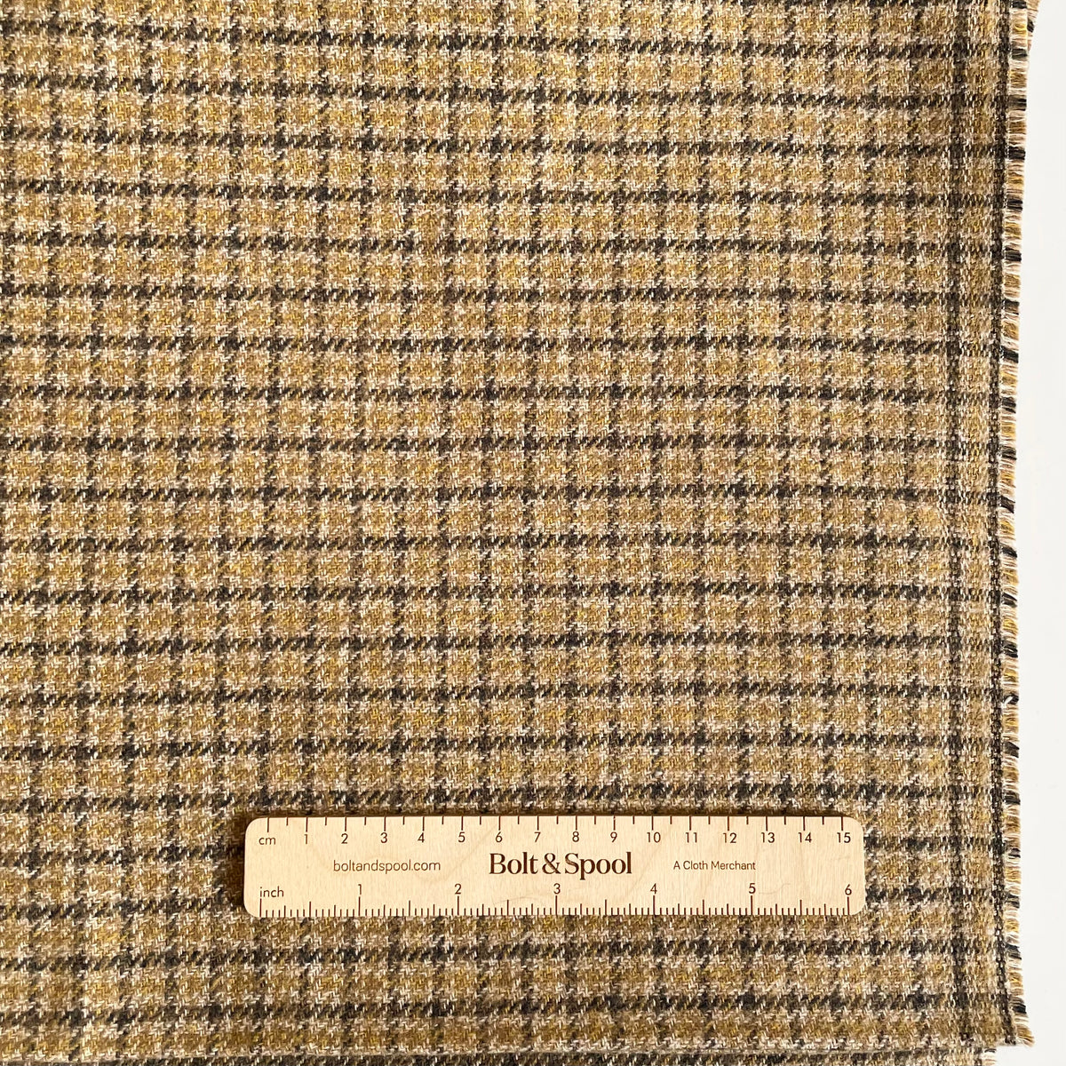 Yarn-Dyed Plaid Twill Flannel - Mustard / Black