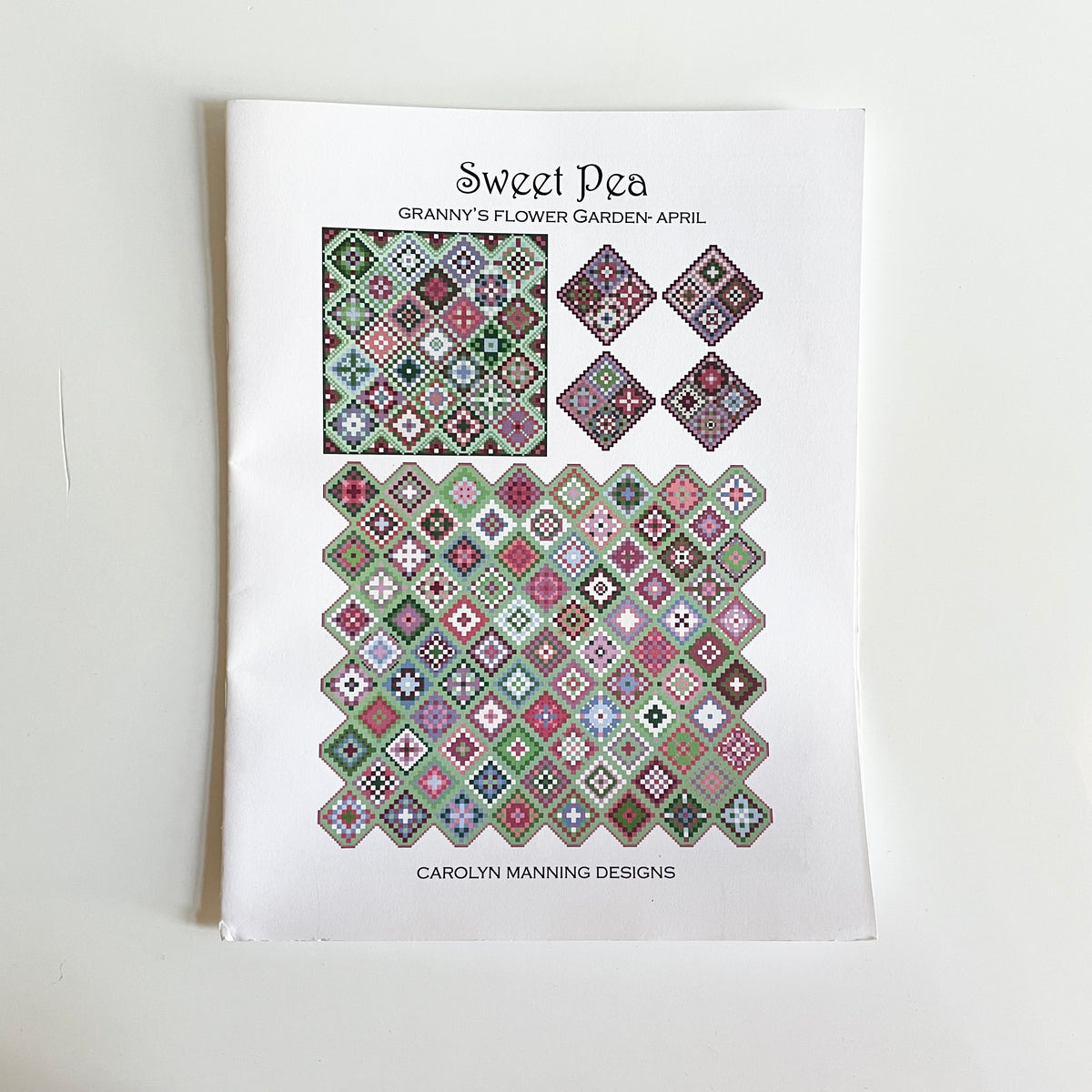 Counted Cross Stitch Pattern : Granny's Flower Garden - Sweet Pea