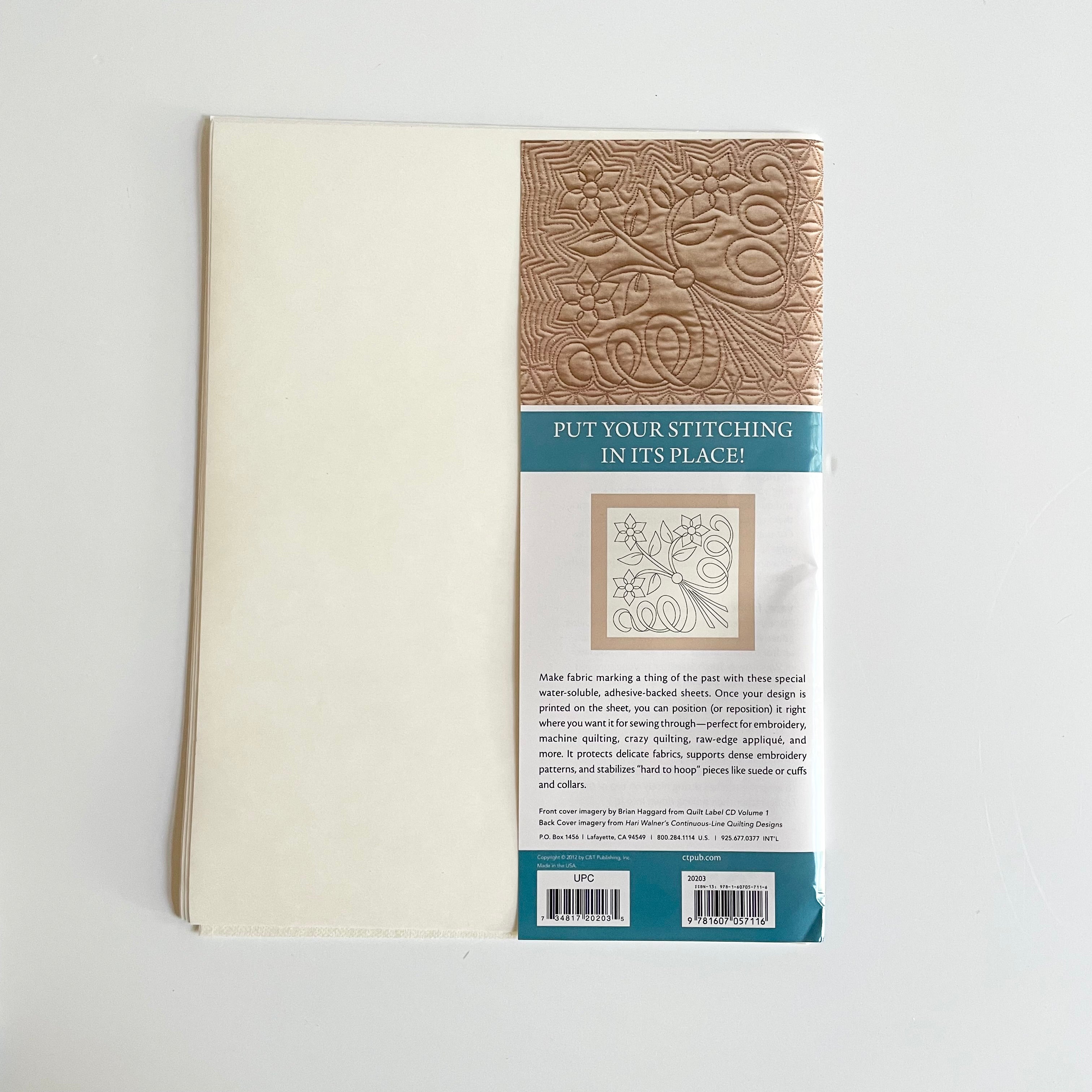 Wash-Away Stitch Stabilizer