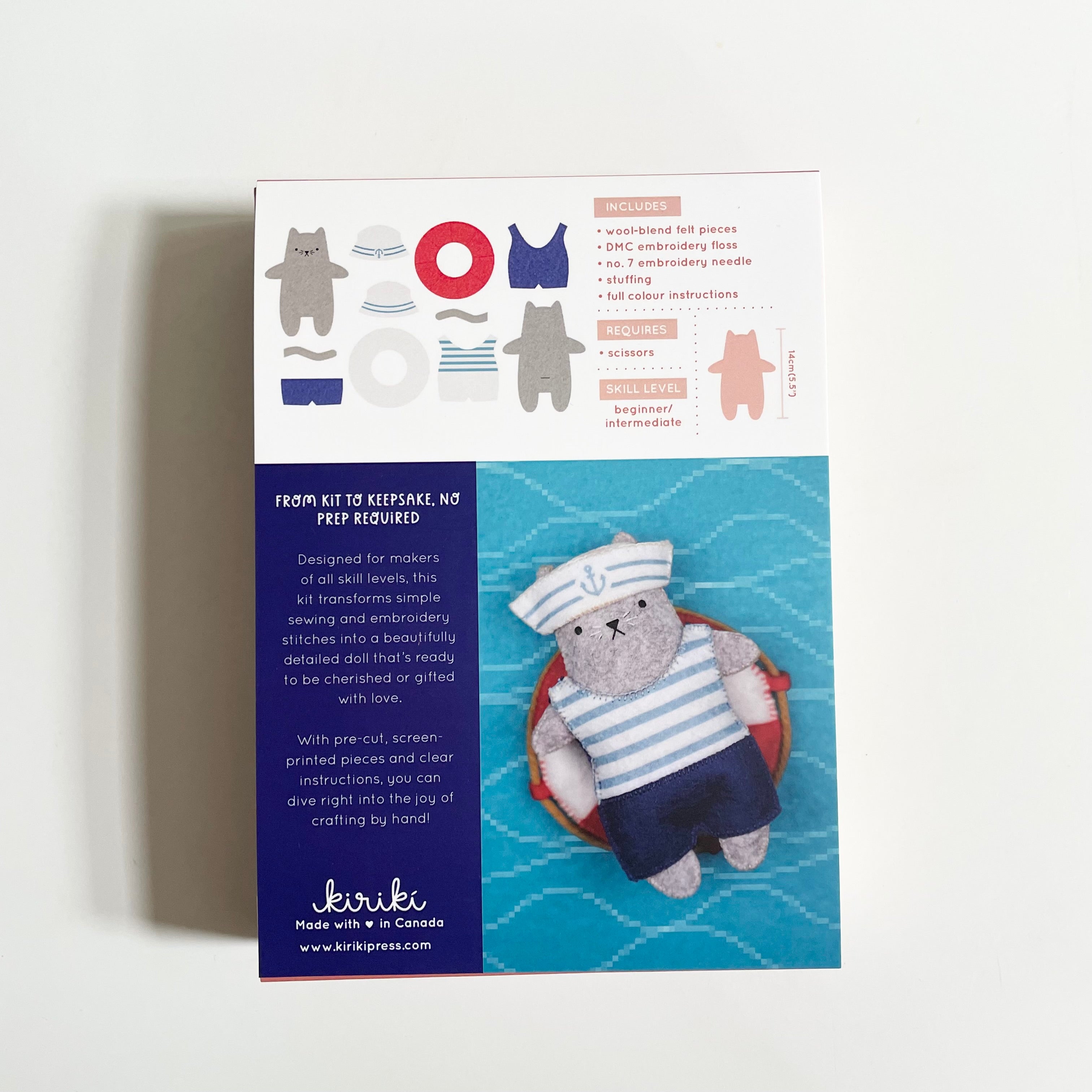 Kiriki Felt Doll Kit - Sailor Cat