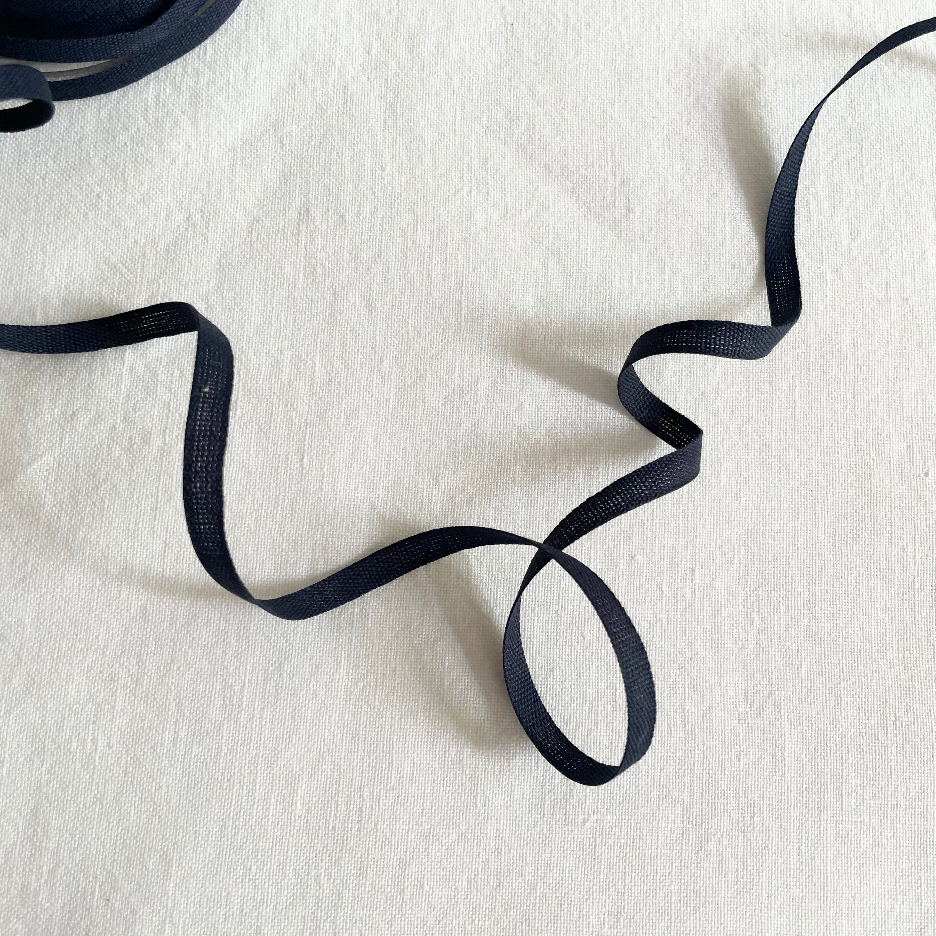 Studio Carta : Narrow Tight Weave Cotton Ribbon - Indigo