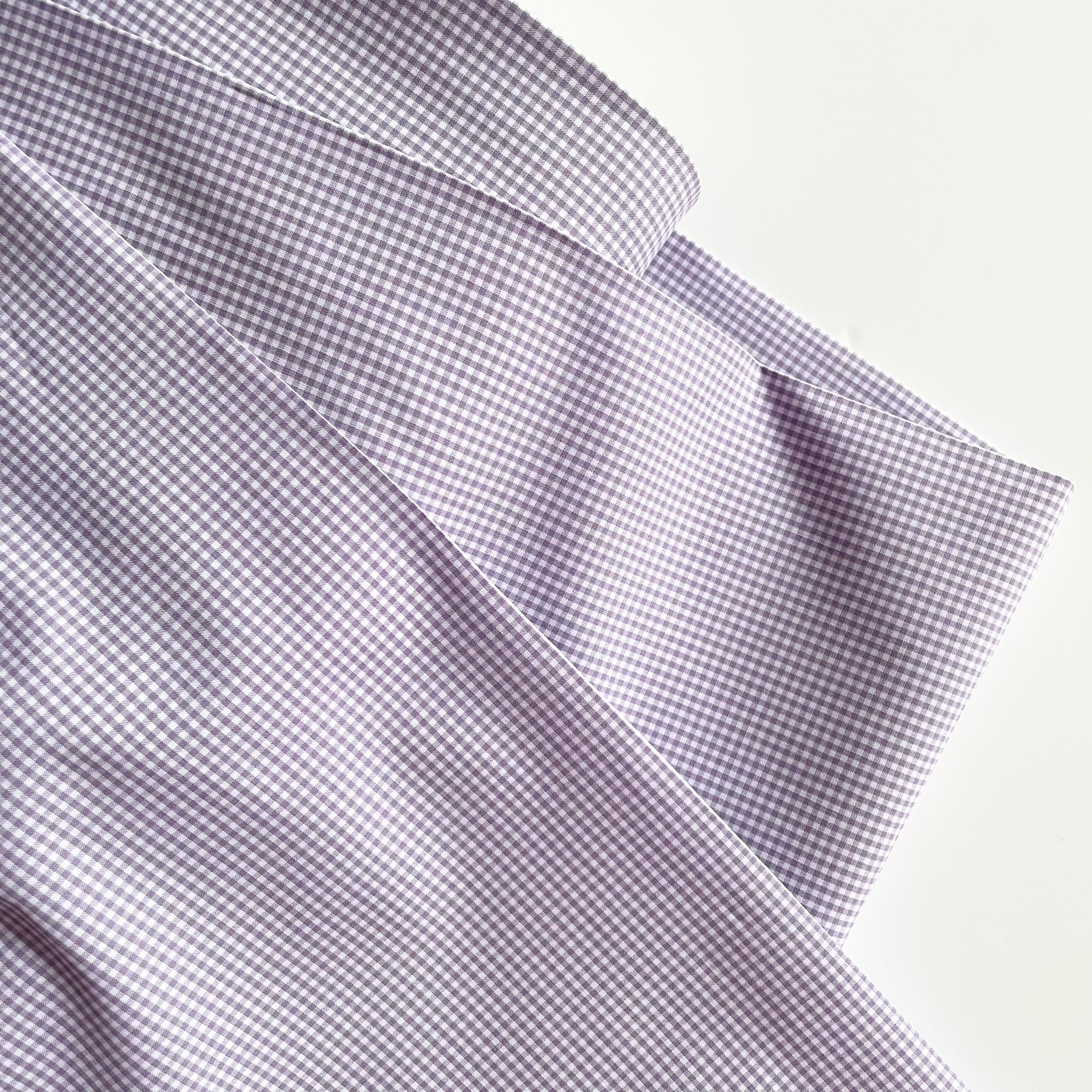 Gingham Cotton Shirting - Lavender