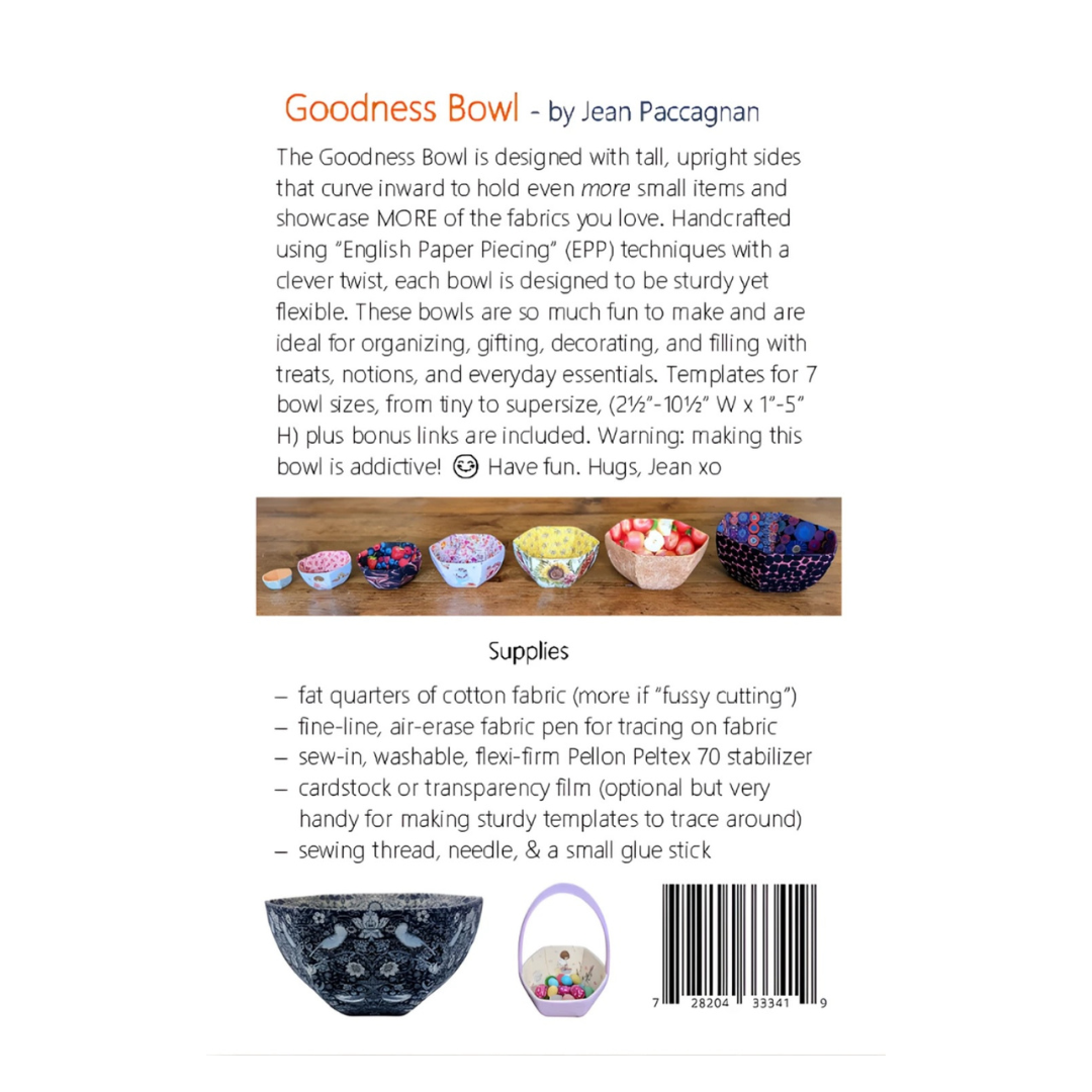 The Goodness Bowl English Paper Piecing Pattern
