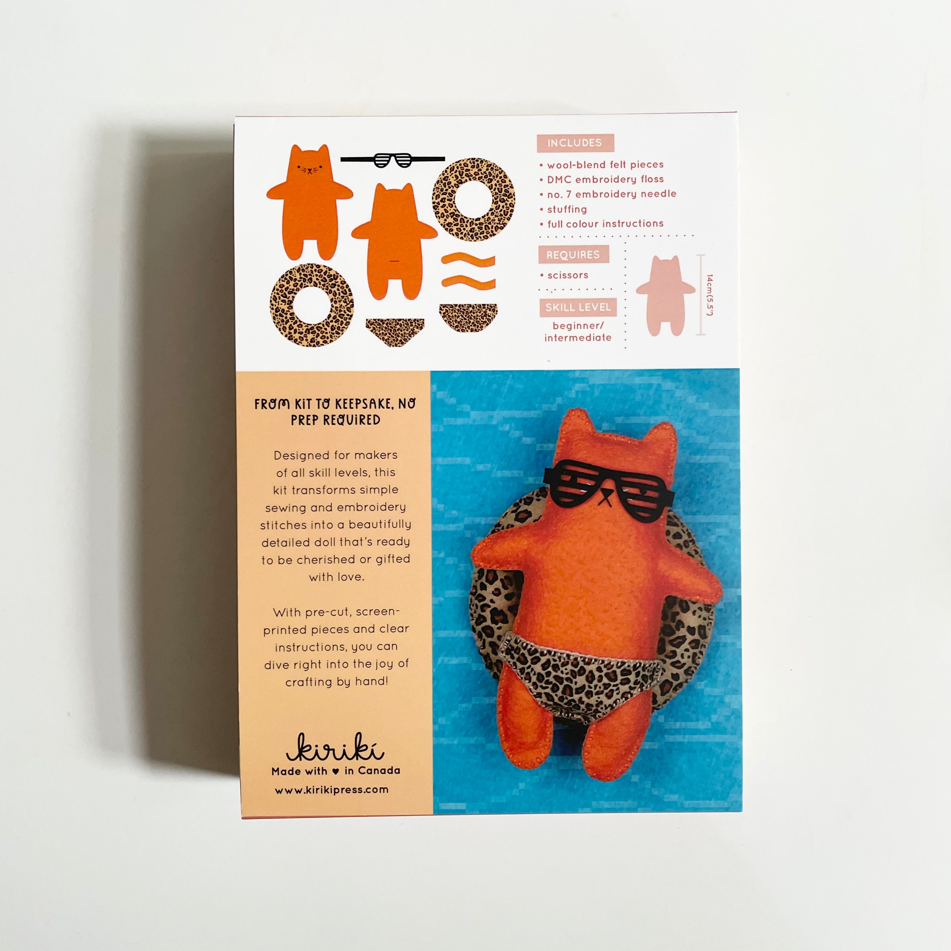 Kiriki Felt Doll Kit - Leopard Cat