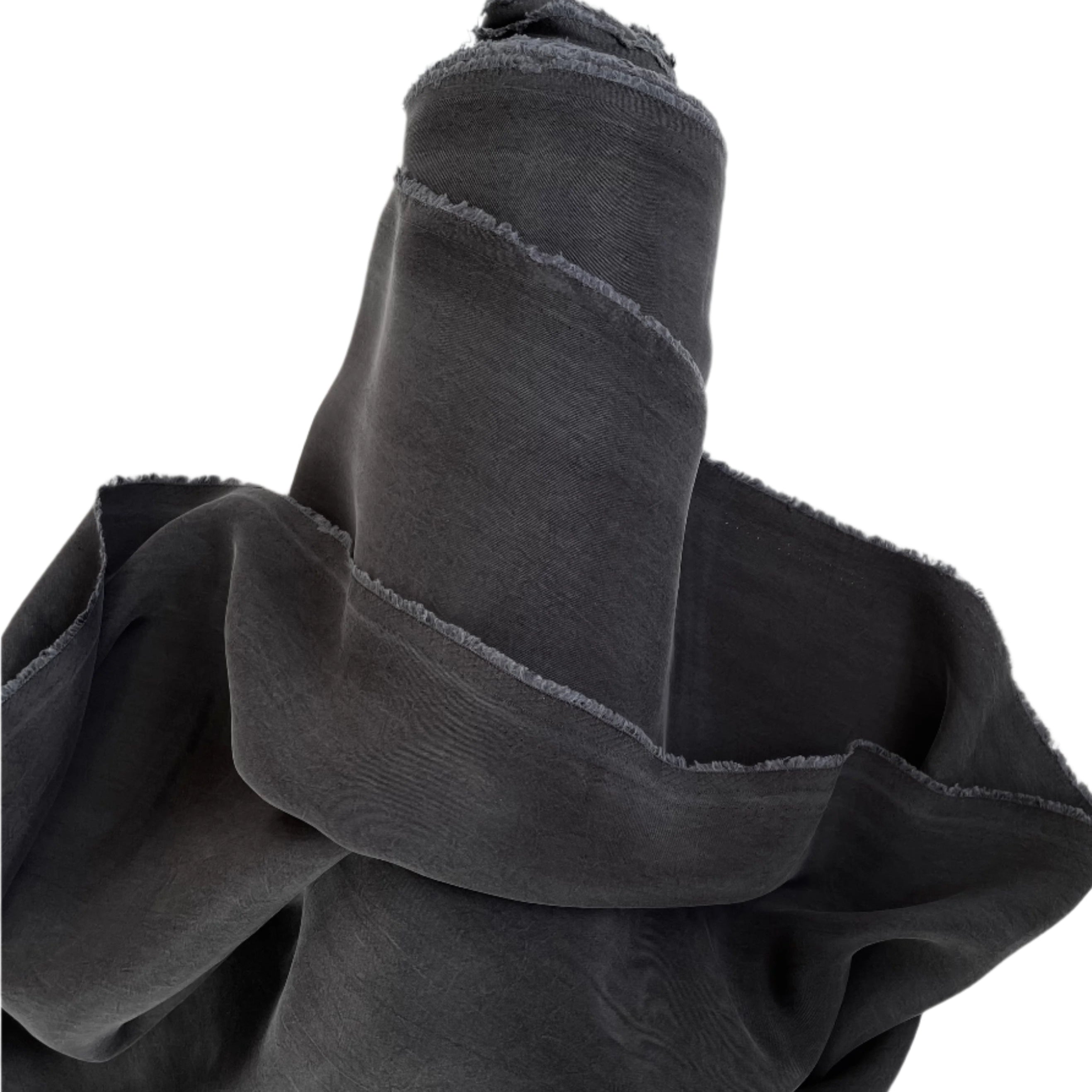 dark grey cupro fabric