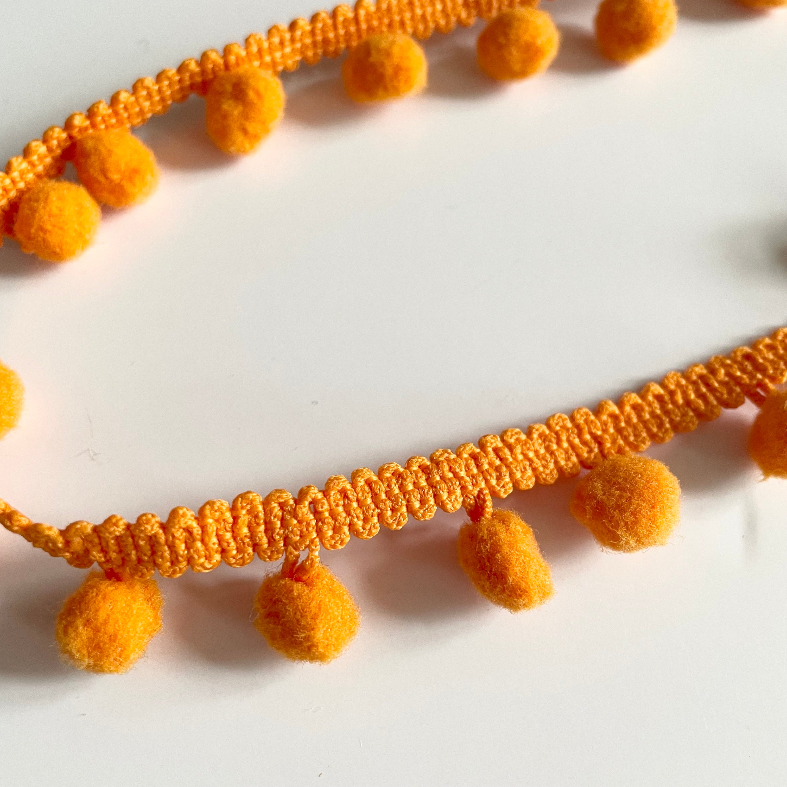 Pom Pom Fringe - Orange