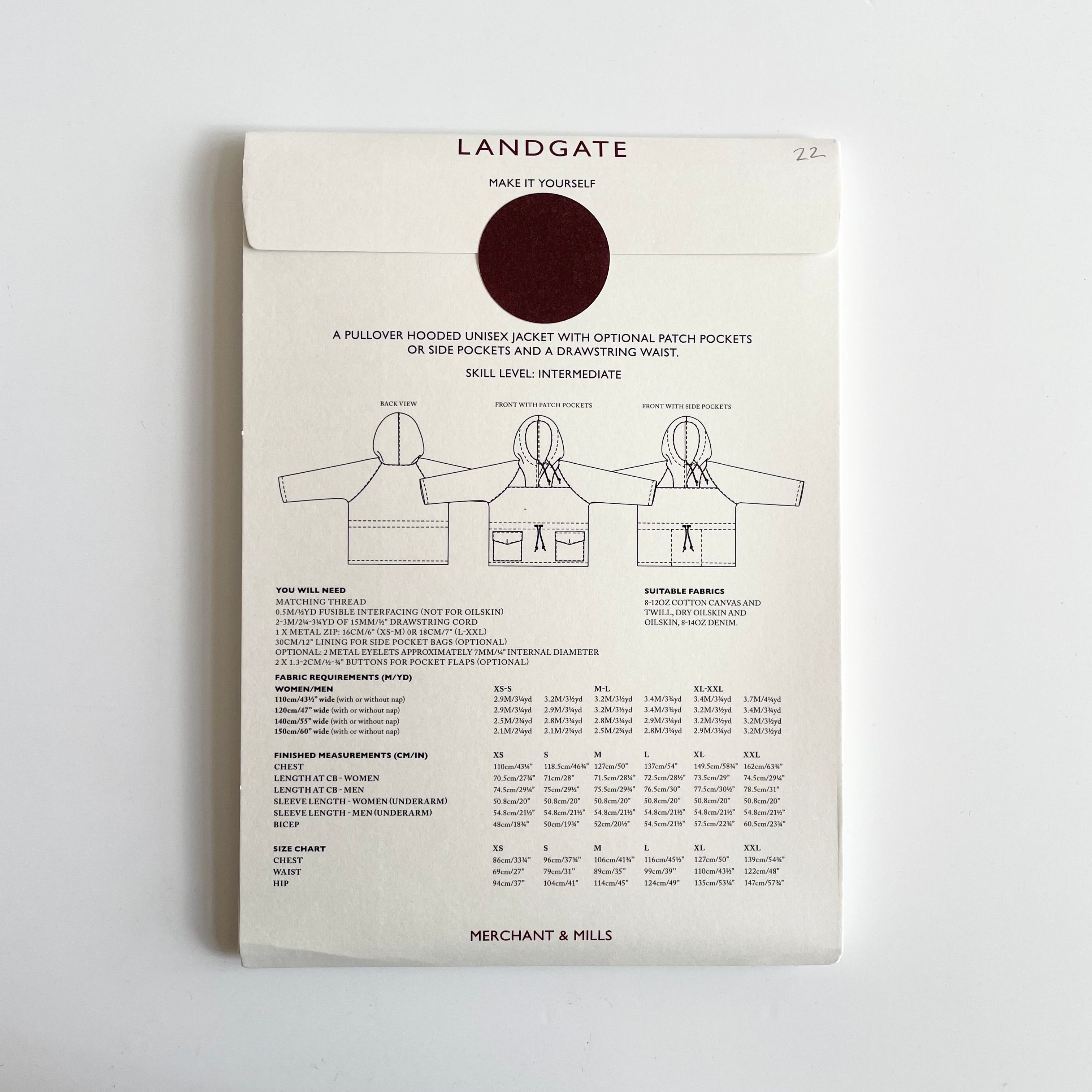 Merchant & Mills Pattern : Landgate Jacket