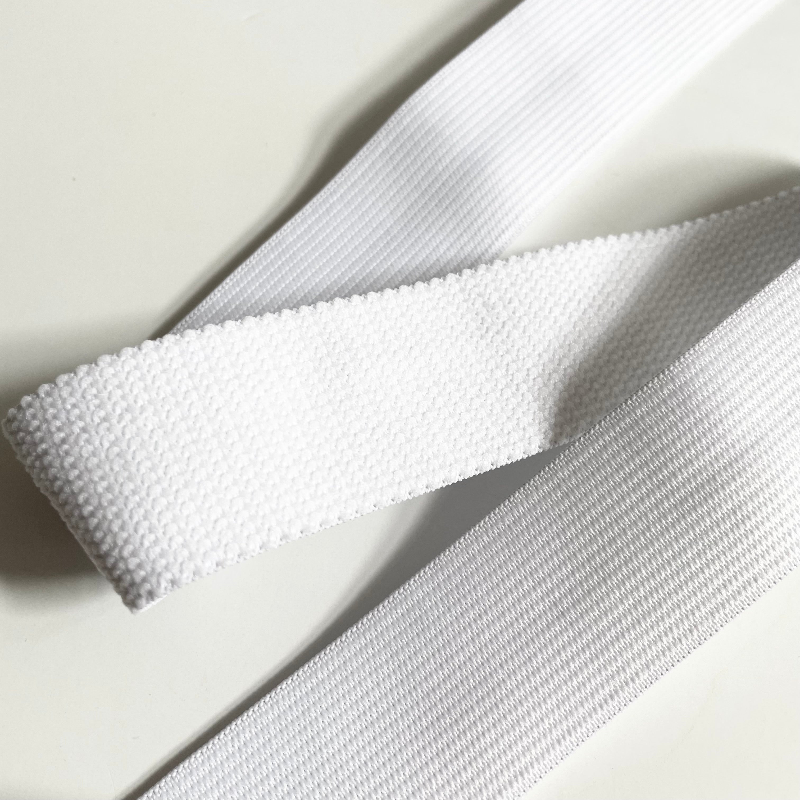 Plush Knit Elastic - 1-1/8" White