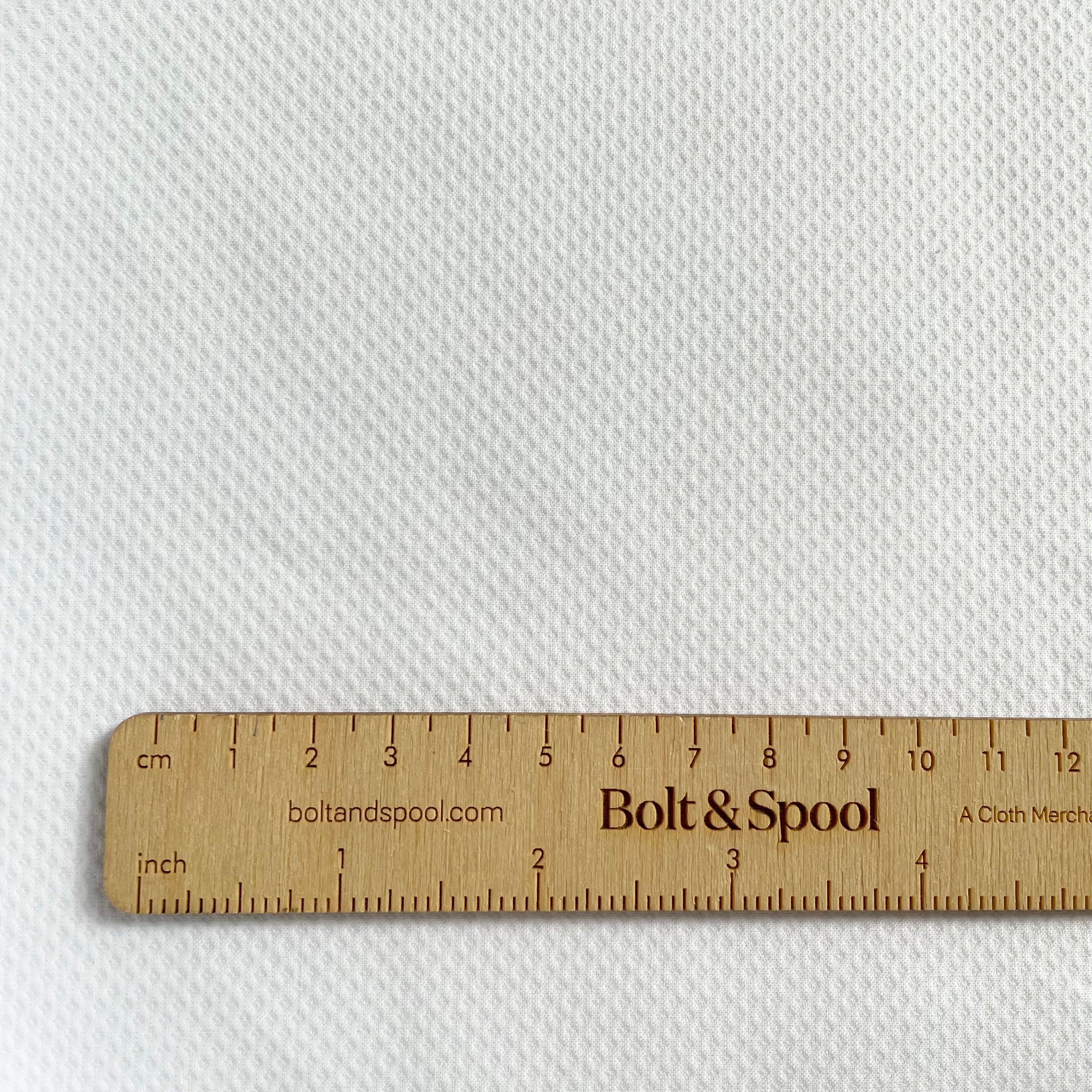 Pima Cotton Birdseye Pique - White