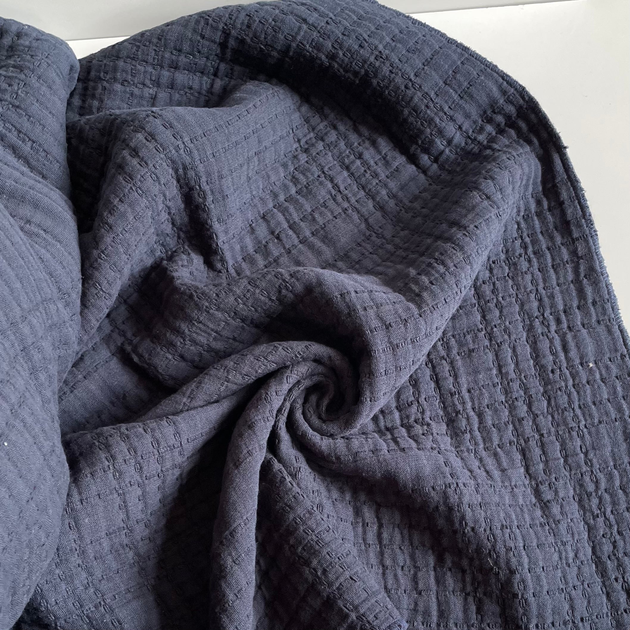 Merchant & Mills Soft Stitch Quilted Jacquard - Navy