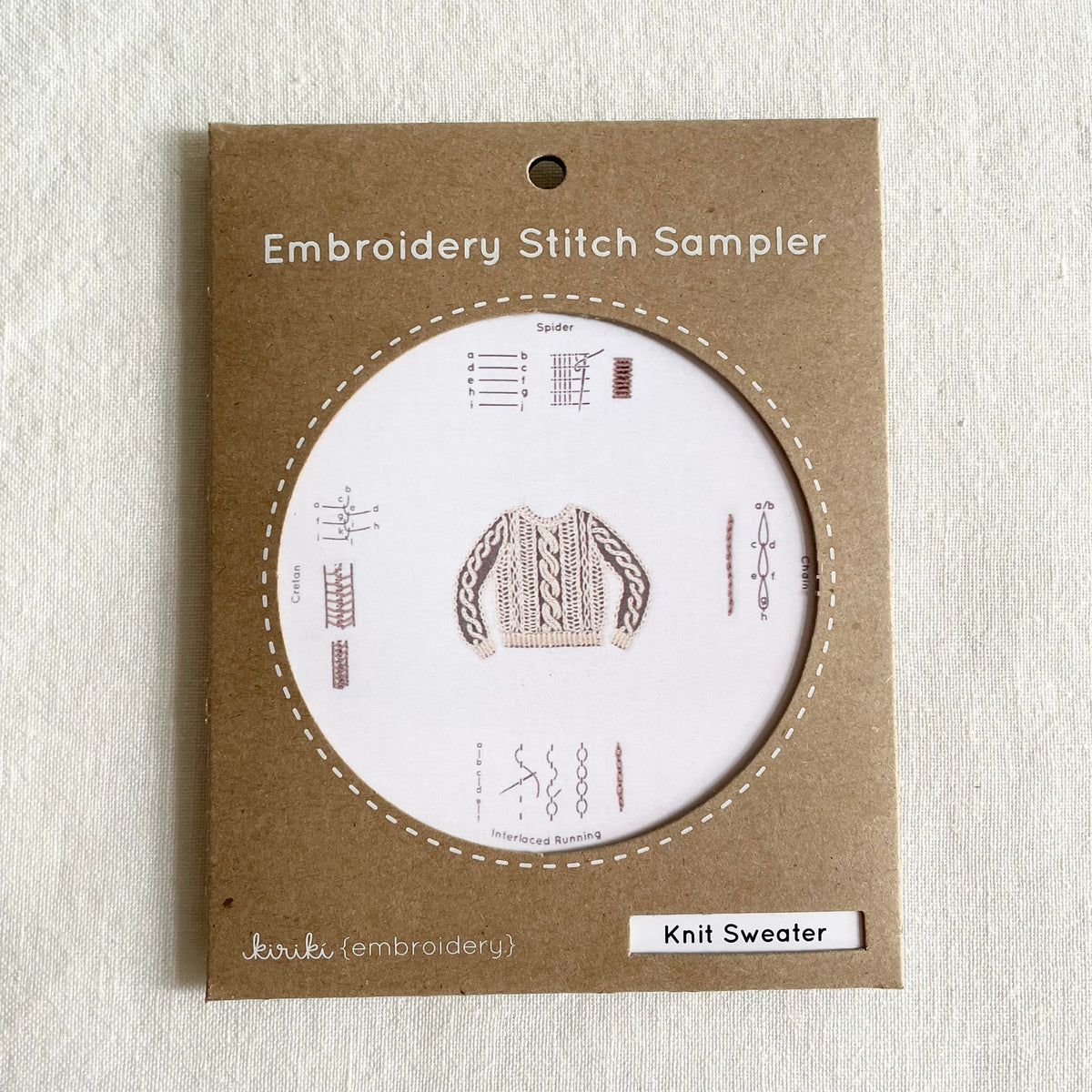 Kiriki Press Embroidery Stitch Sampler - Knit Sweater