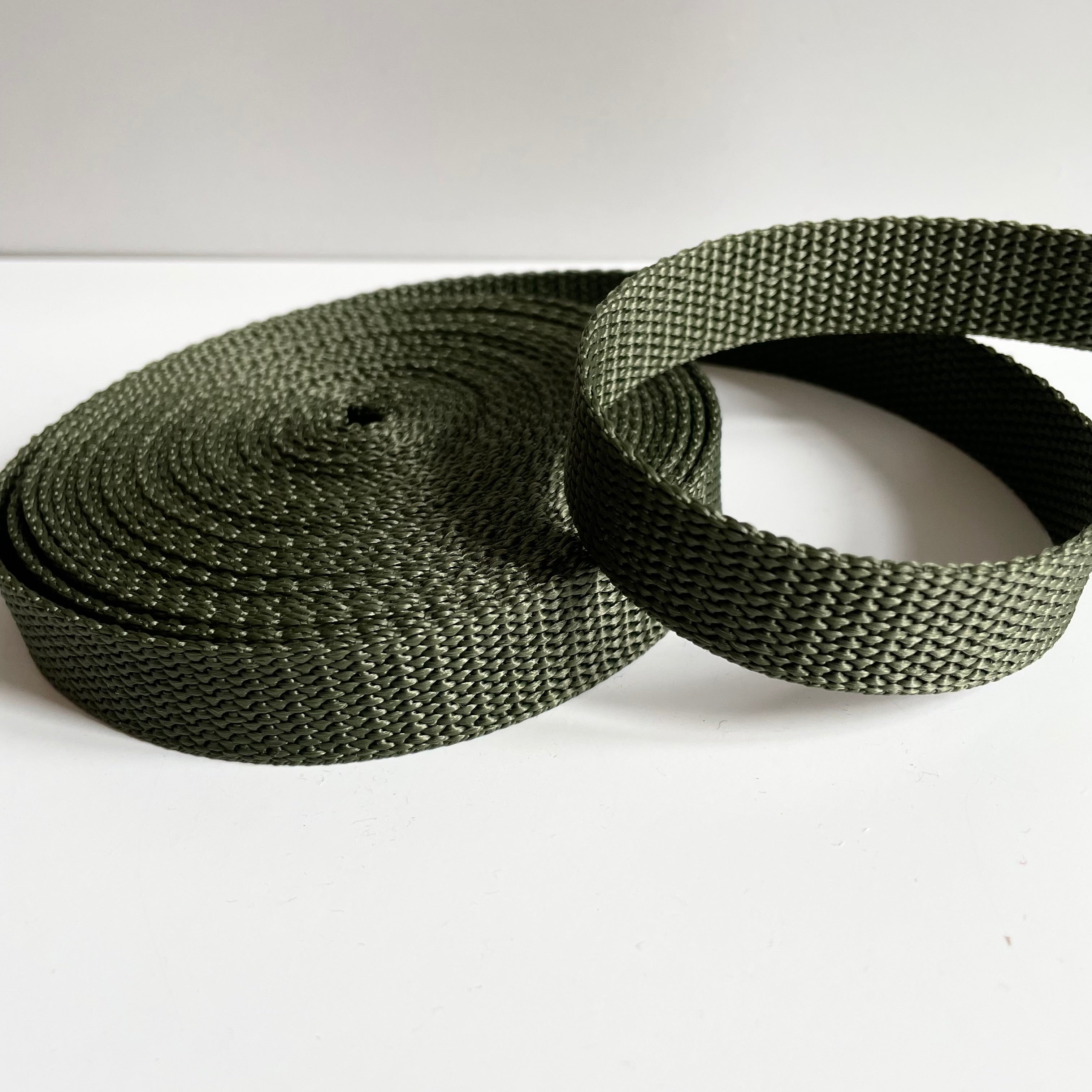 Polyester Webbing - Hunter Green 3/4"