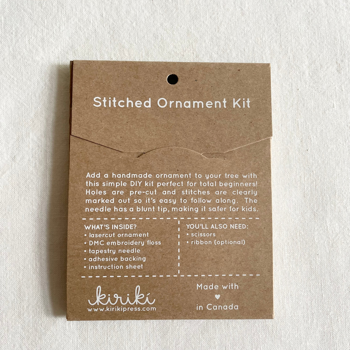 Kiriki Press Stitched Ornament Kit - Gingerbread House