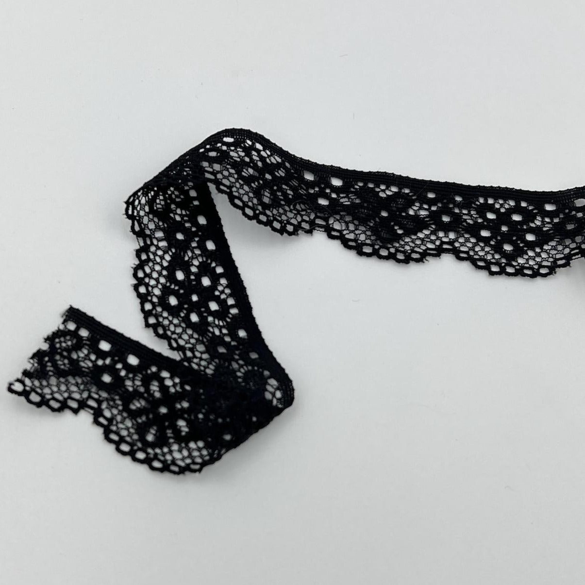 Lace Lingerie Elastic - 3/4" Black
