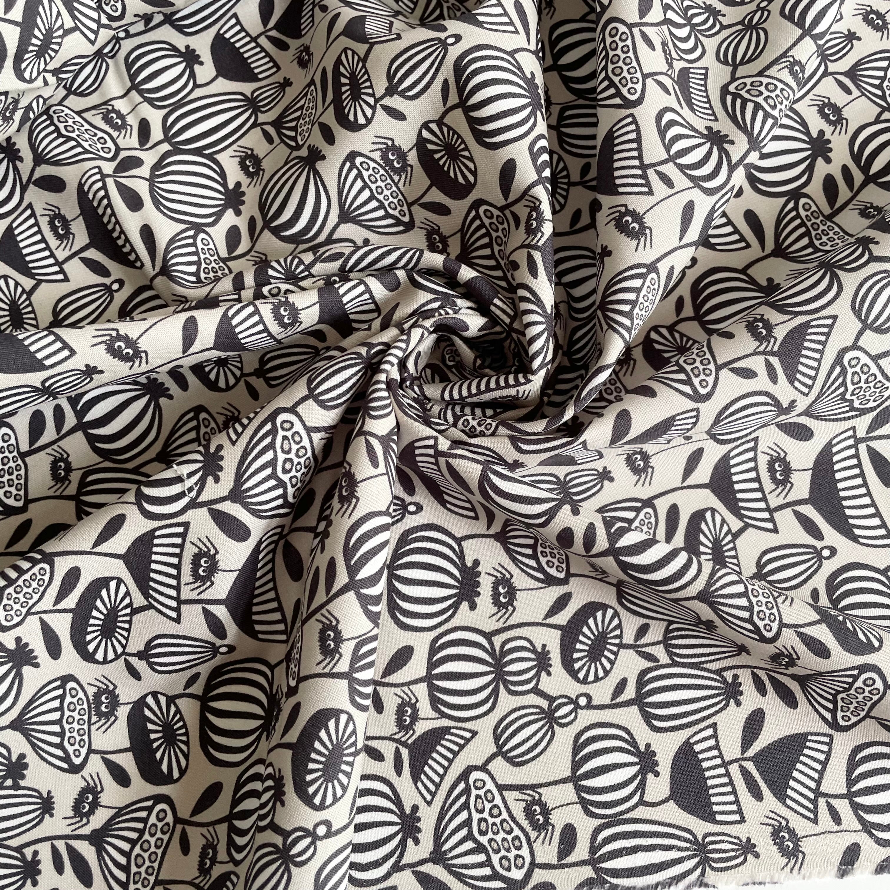 Cloud9 Organic Cotton : Gothic Whimsy - Spiders Garden