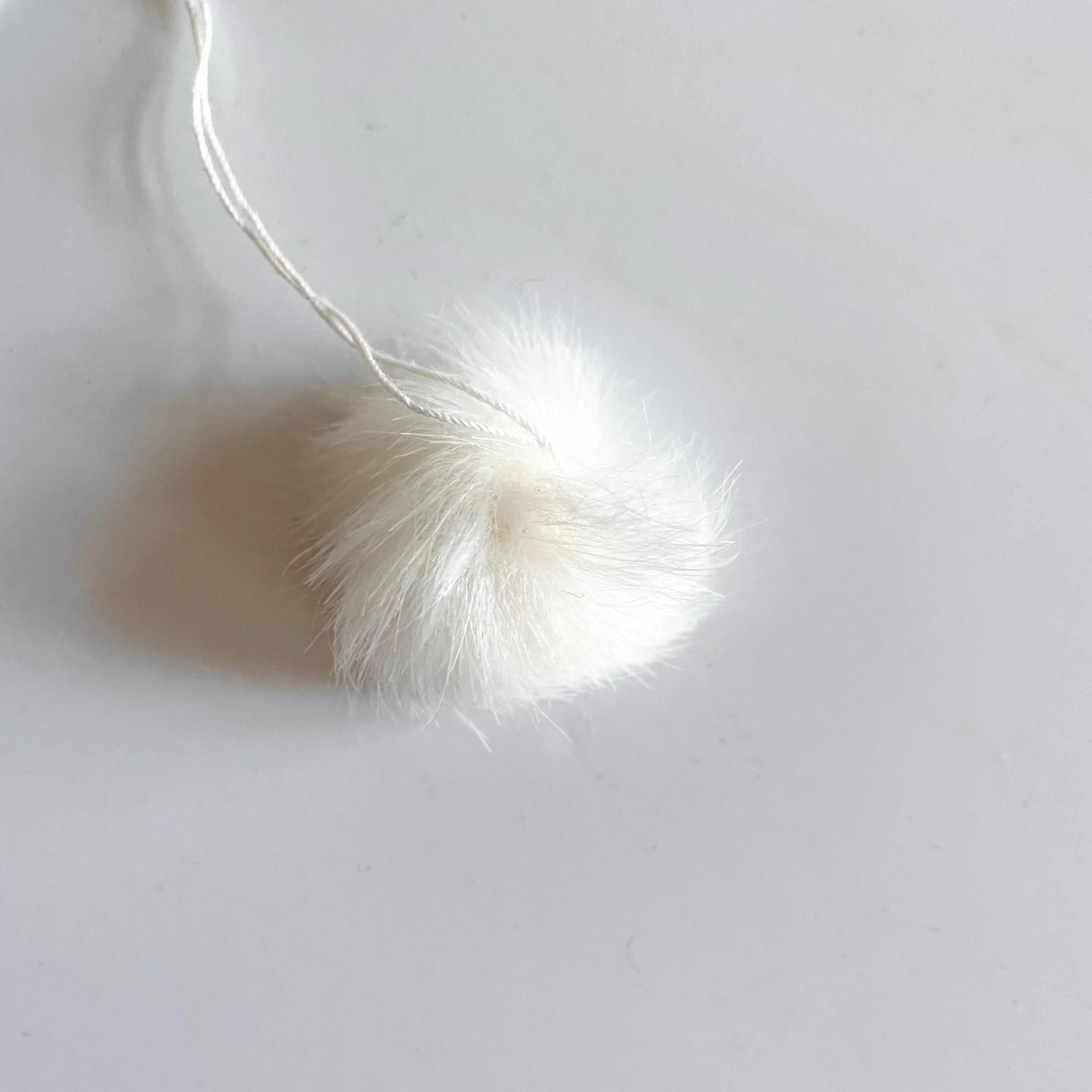 Mokuba Faux Fur Ball - White