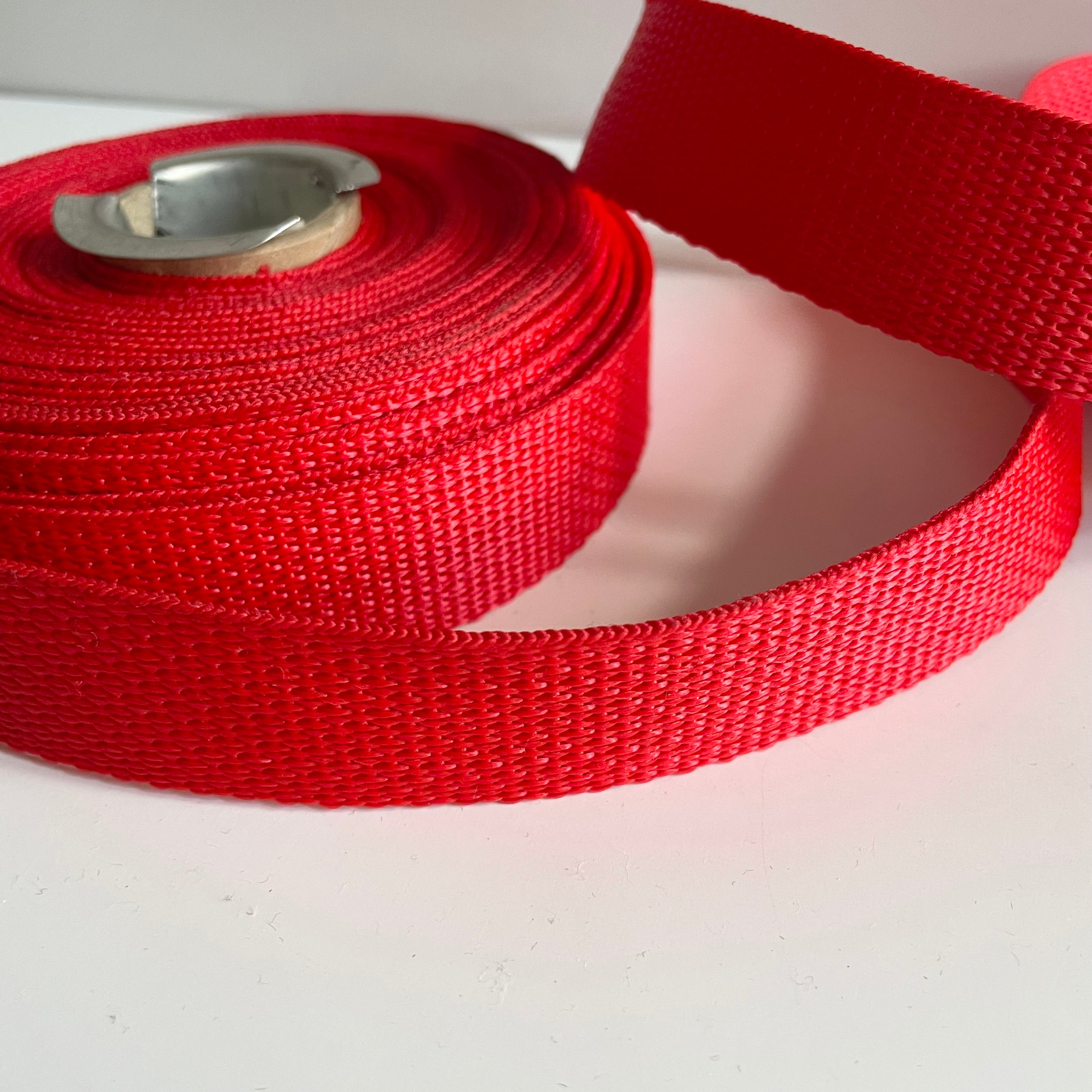 Polyester Webbing - Red 1"
