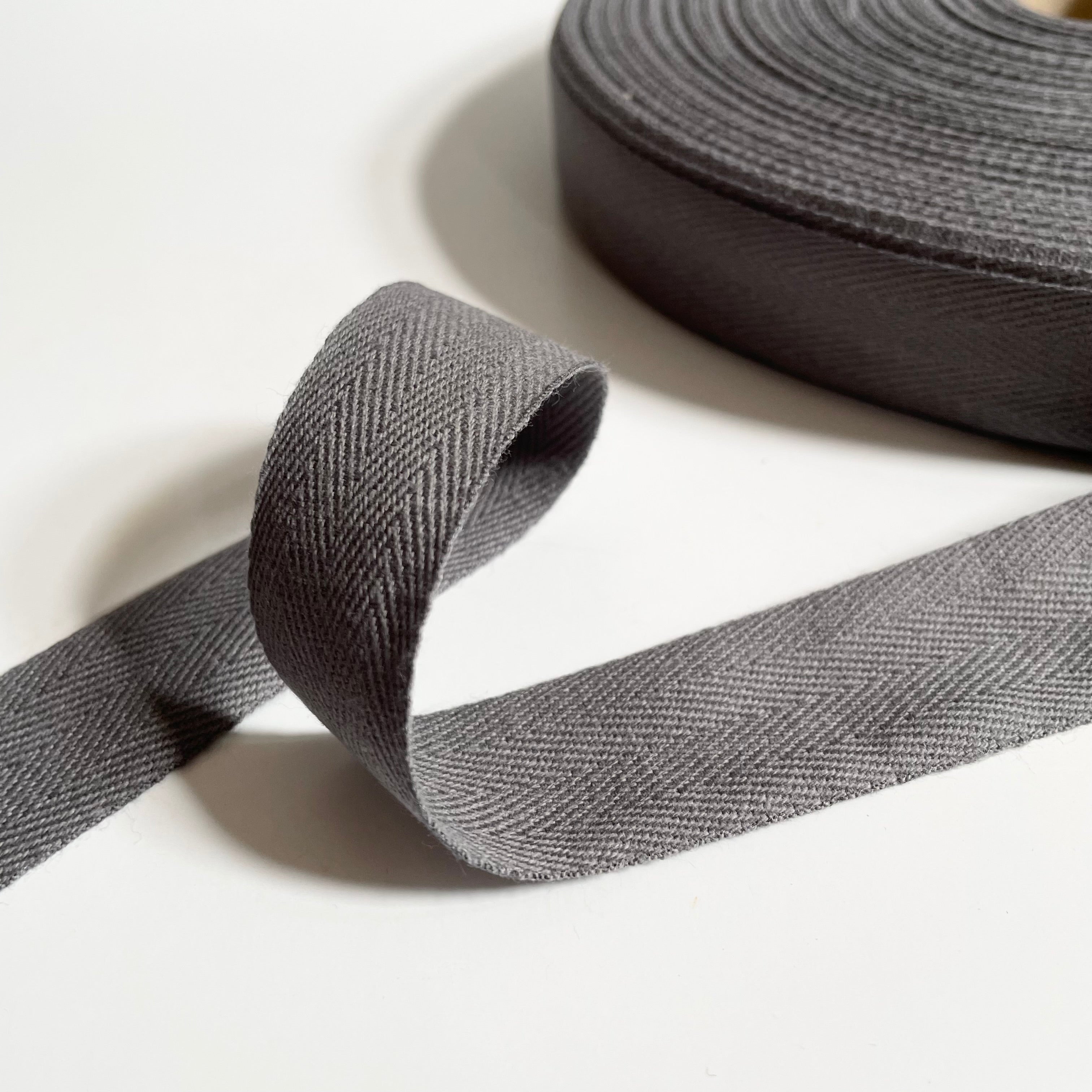 Cotton Twill Tape - Gray 1"