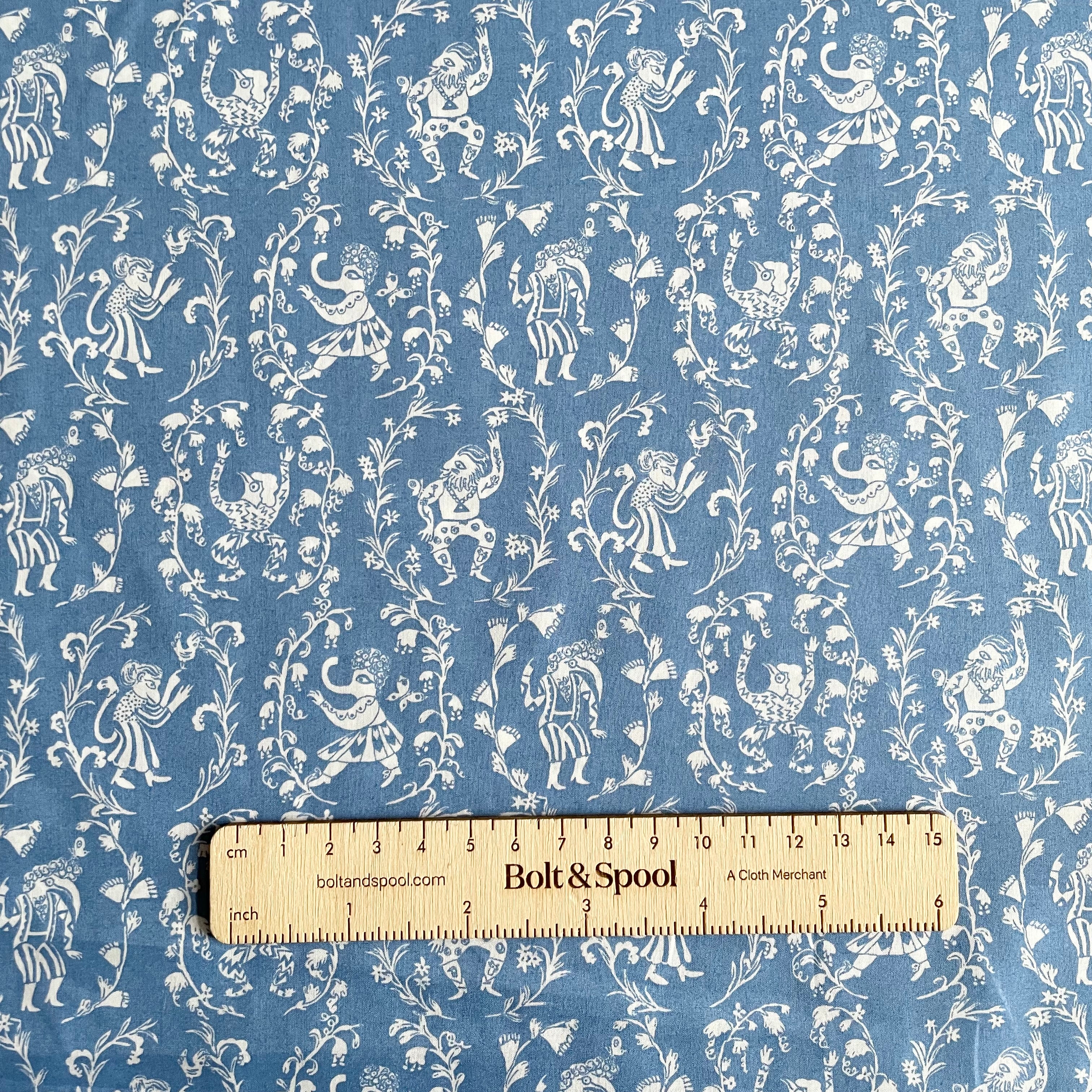Liberty Fabrics Retold Collection : Carved Characters A Tana Lawn