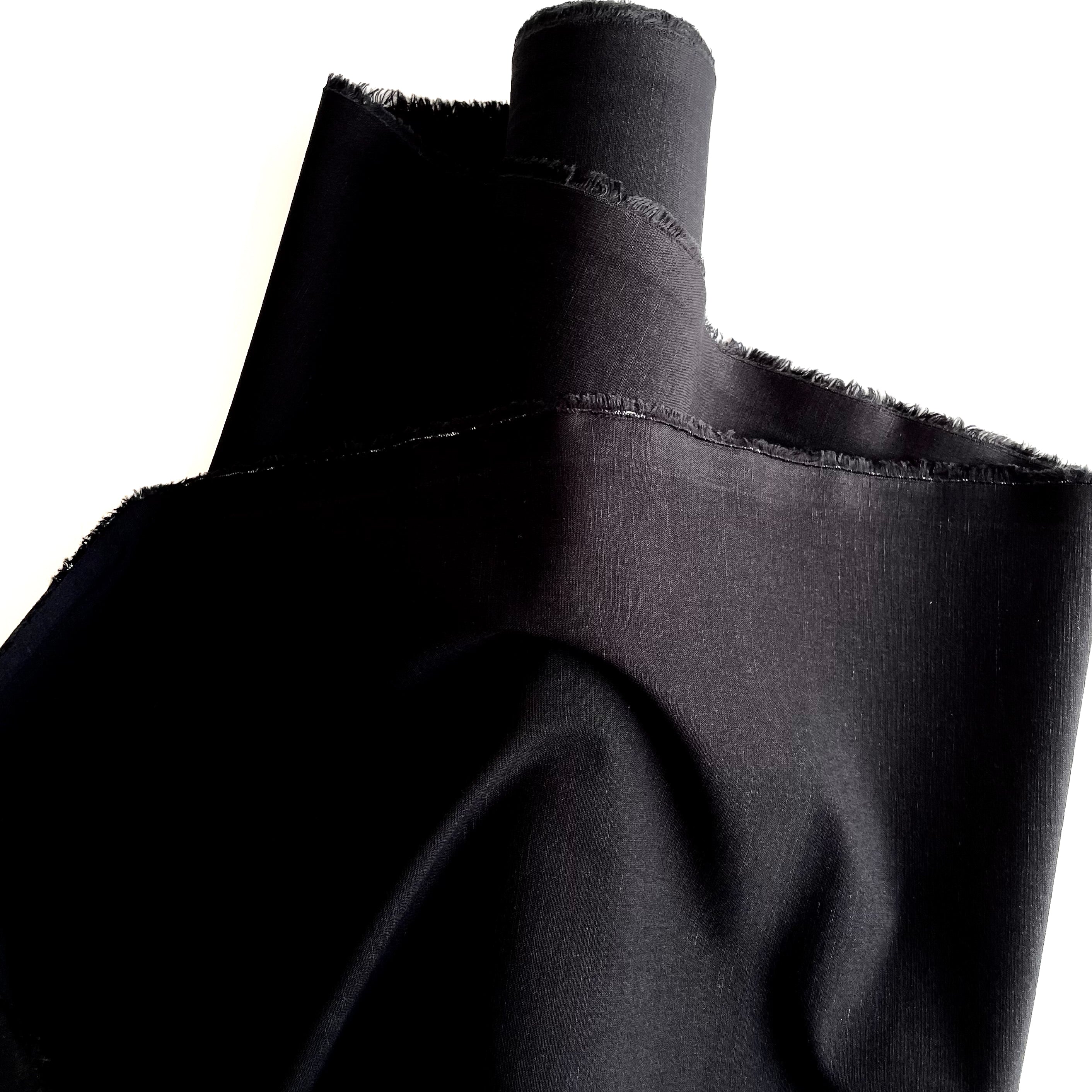 lightweight black cotton/hemp fabric
blend from Merchant & Mills
