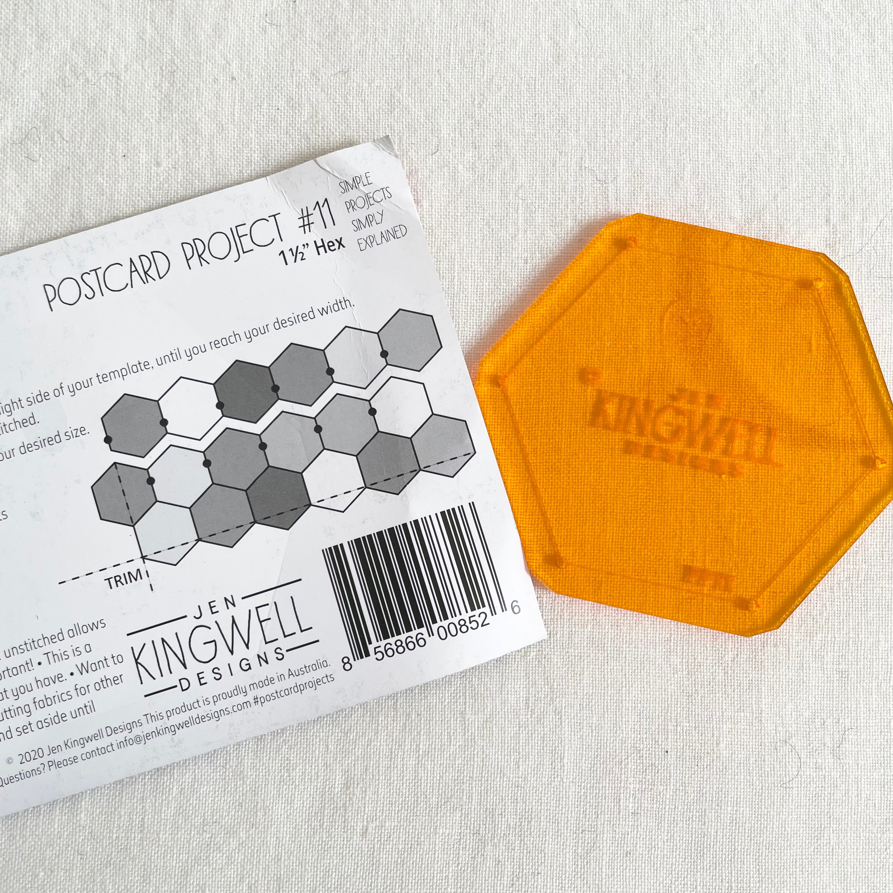 Jen Kingwell Postcard Project #11 - 1 1/2" Hex