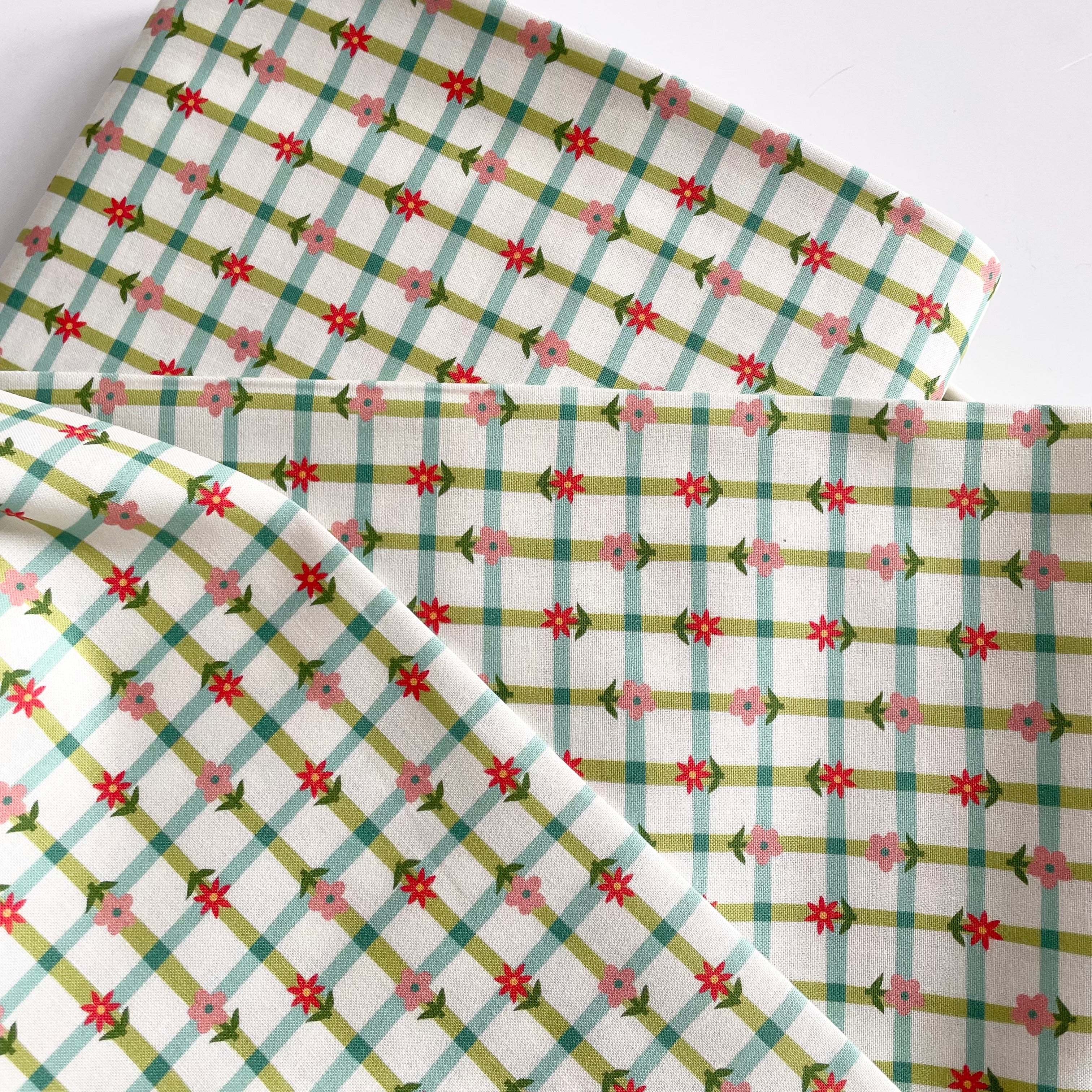 Cloud9 Organic Cotton : Love Bugs - Petal Plaid