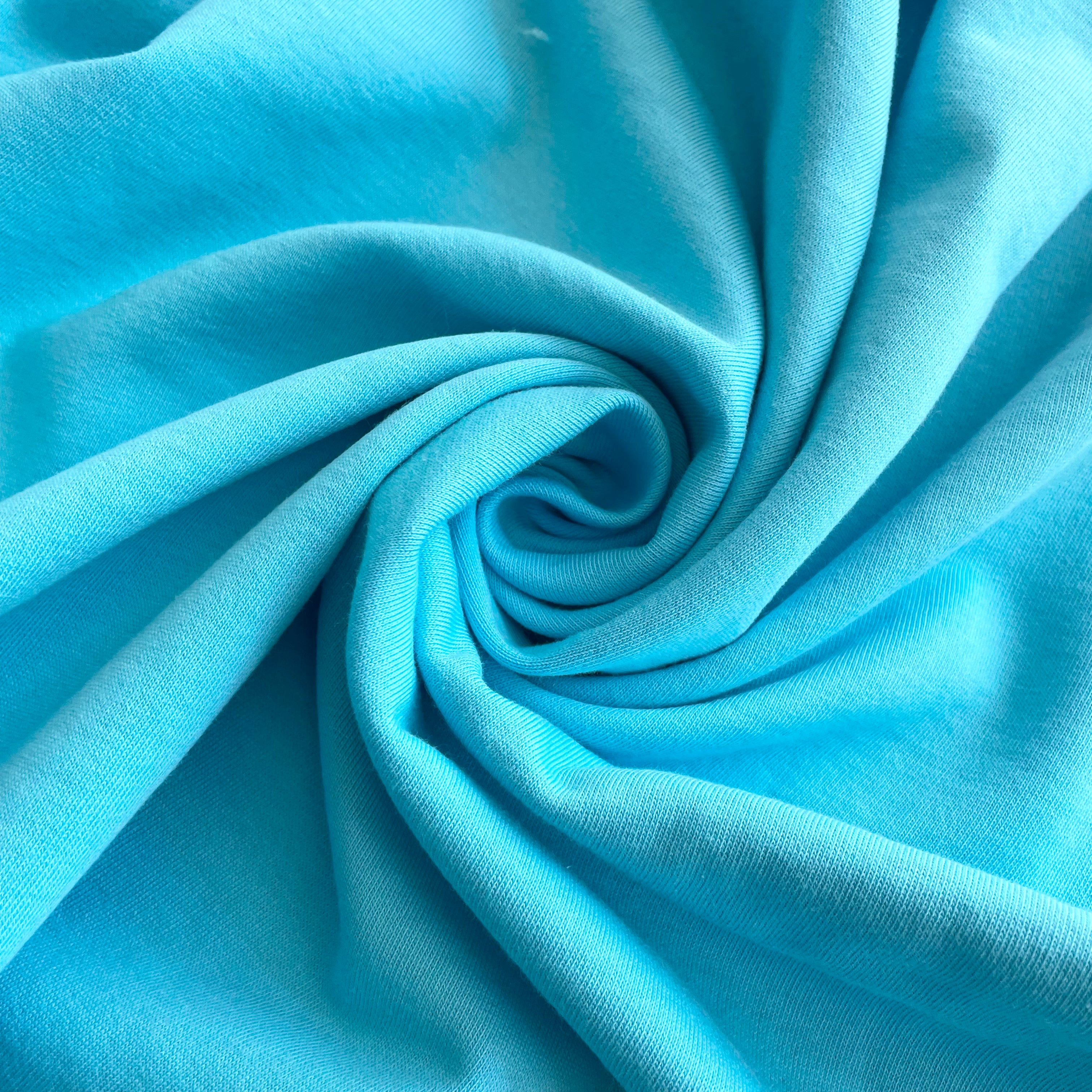 Organic Cotton Sweatshirt Fleece - Blue Atoll