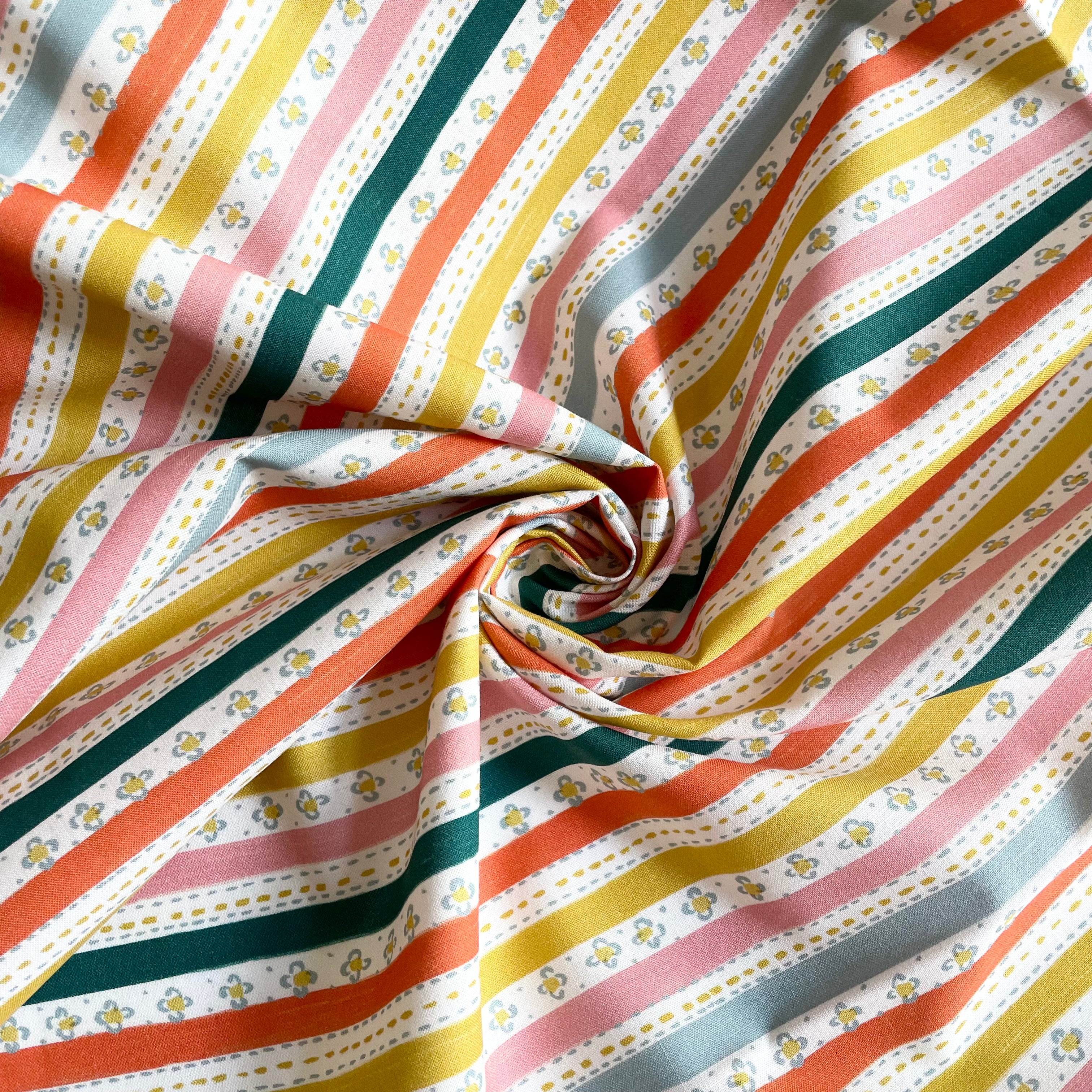 Cloud9 Organic Cotton : Happy Homestead - Stripes and Stitches