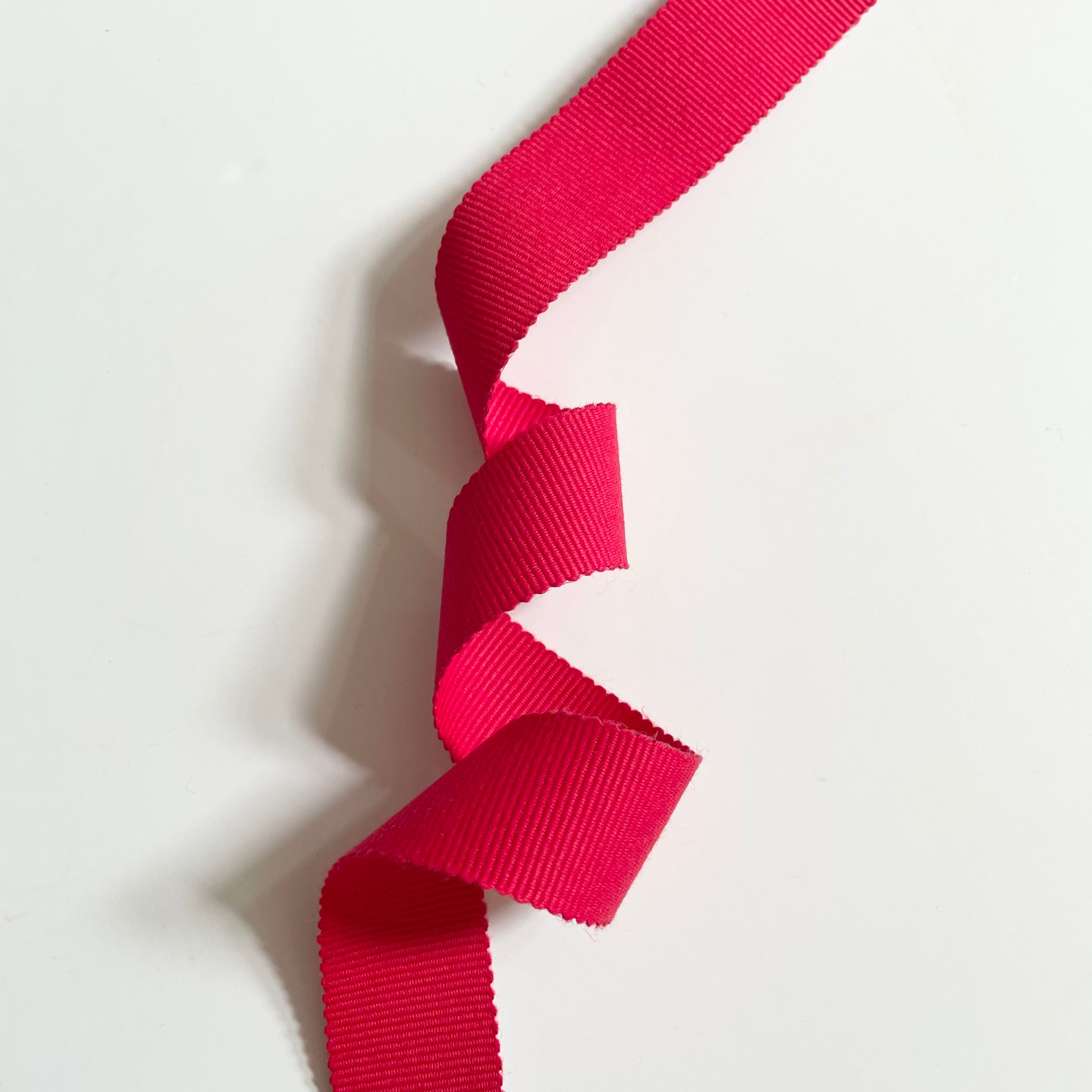 Cotton Petersham Ribbon - Red 1"