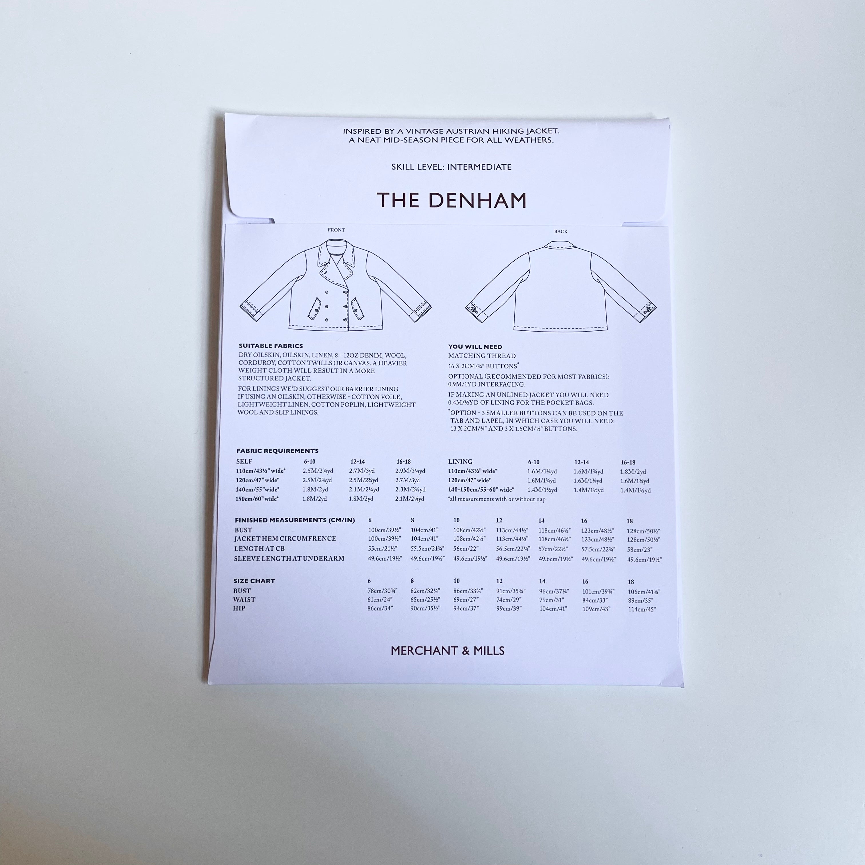 Merchant & Mills Pattern : The DenhamMerchant & Mills Pattern : The Denham