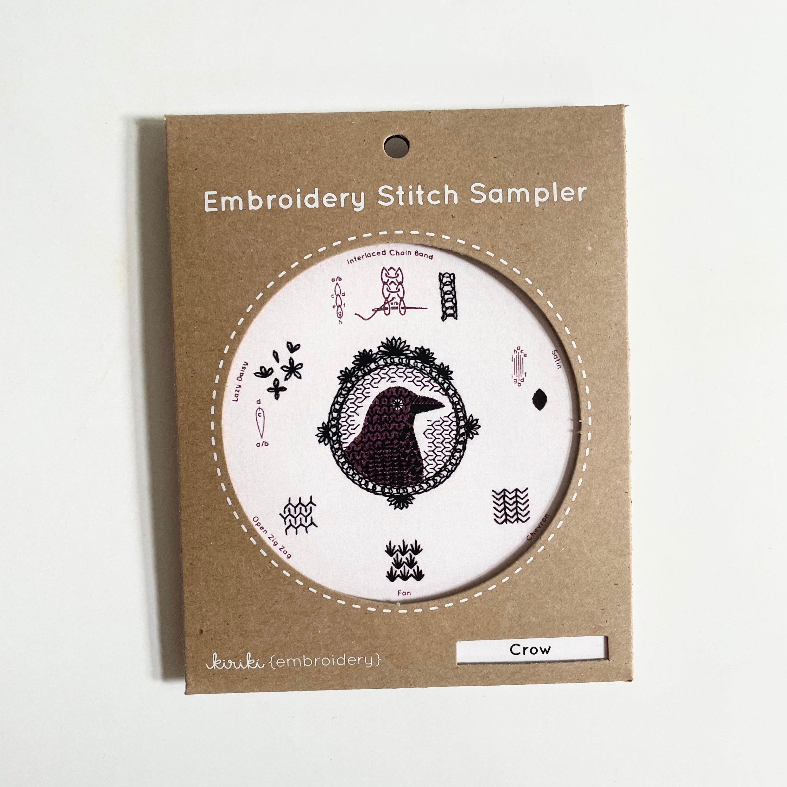 Kiriki Press Embroidery Stitch Sampler - Crow