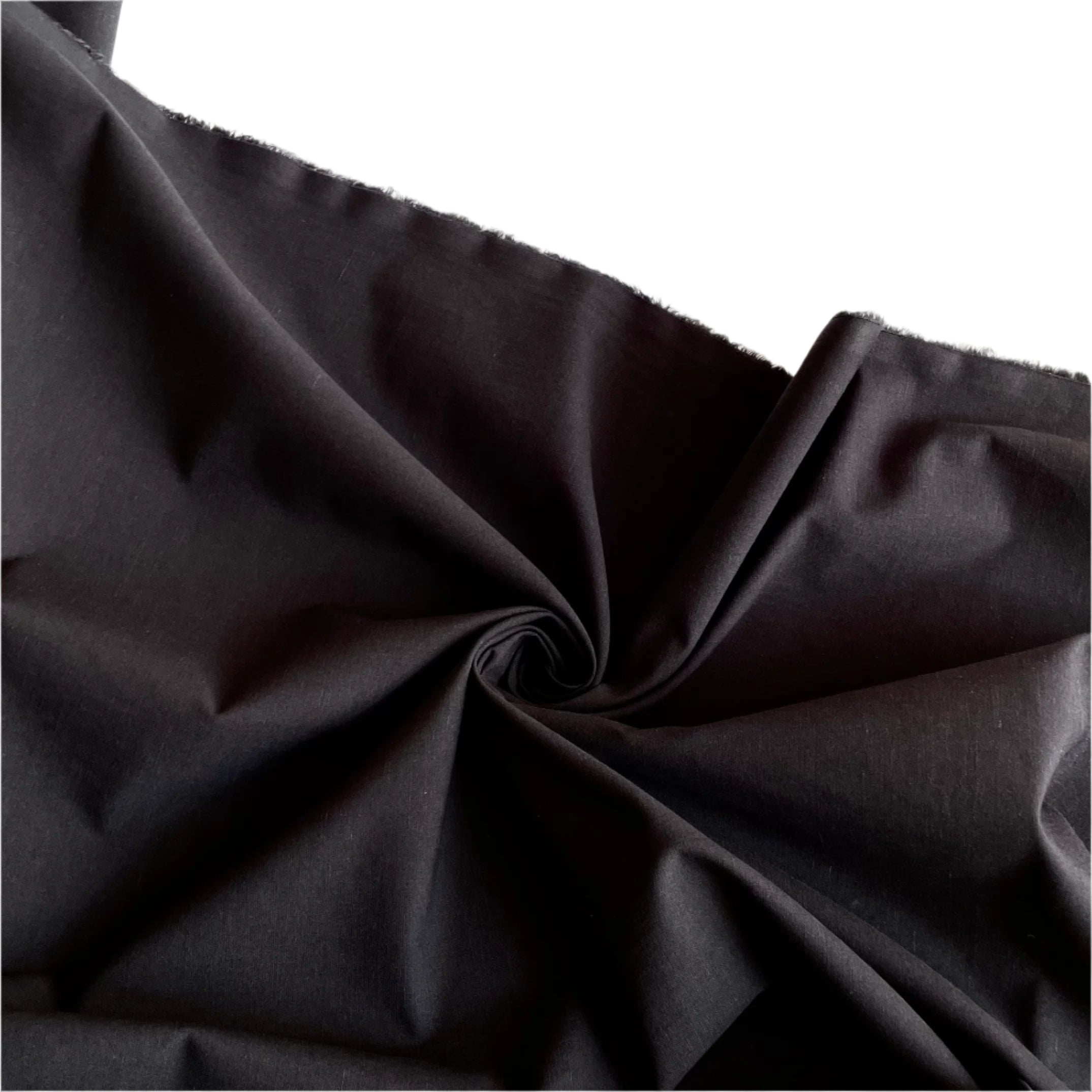 lightweight black cotton/hemp fabric
blend from Merchant & Mills