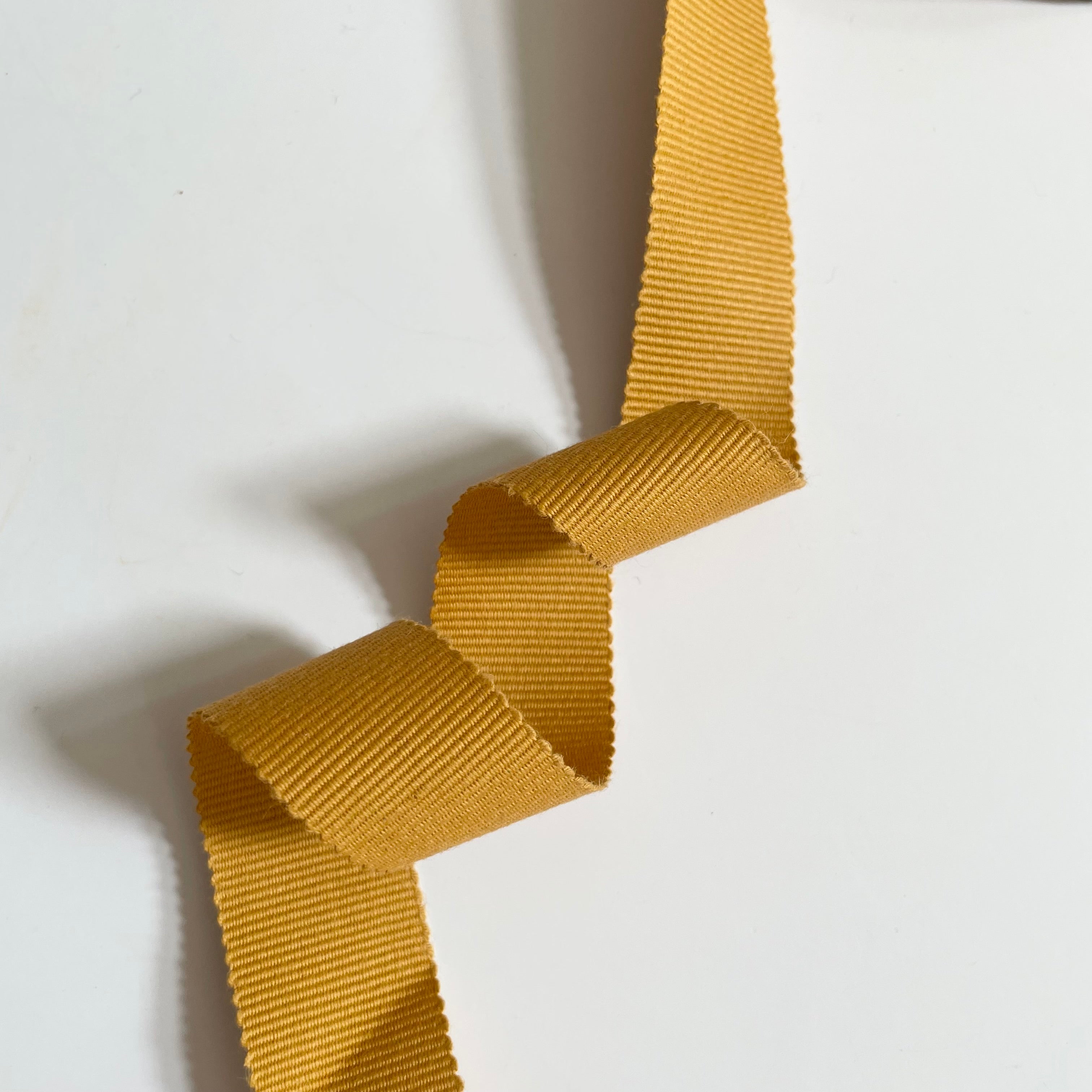 Cotton Petersham Ribbon - Gold 1"