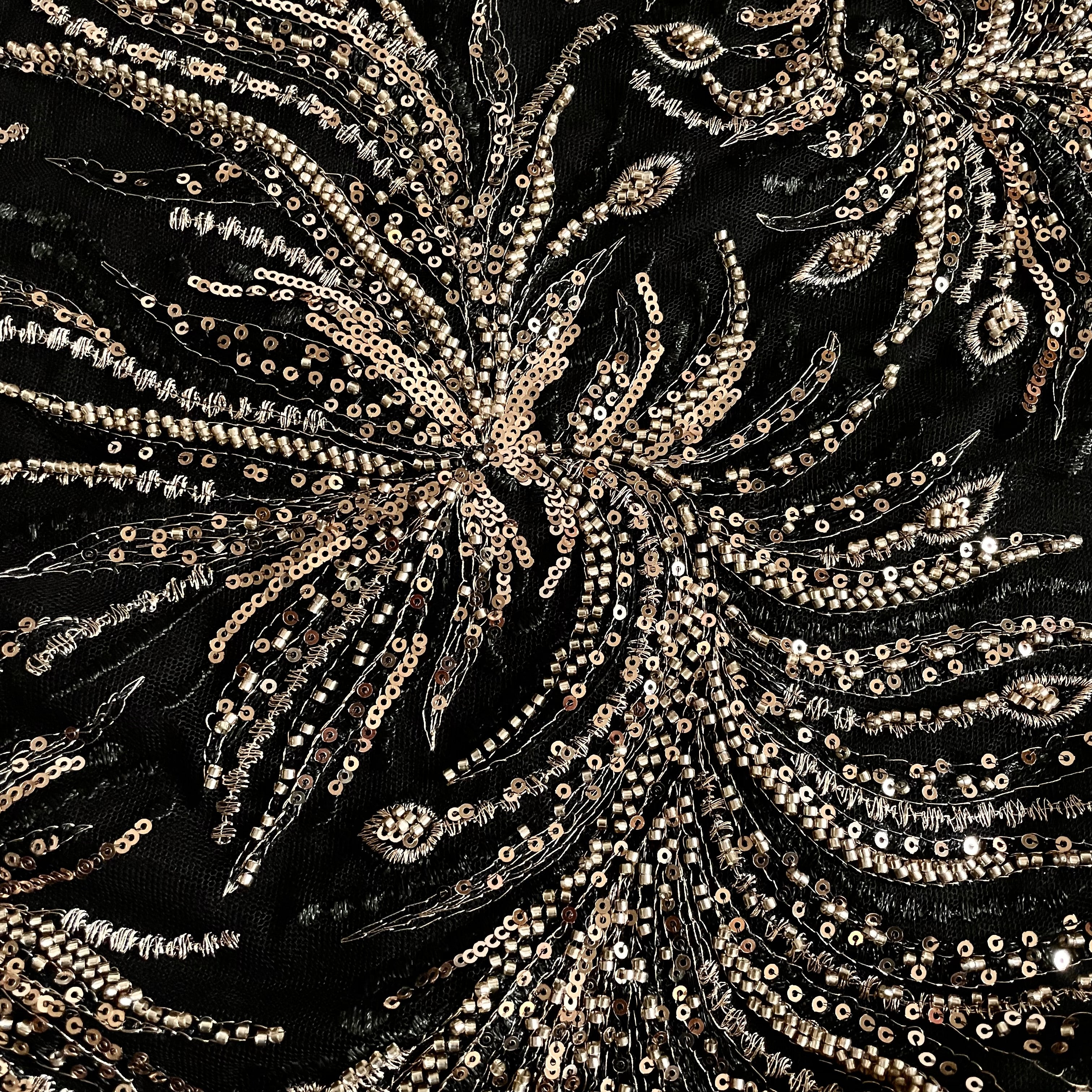 Beaded Tulle - Champagne Paradise