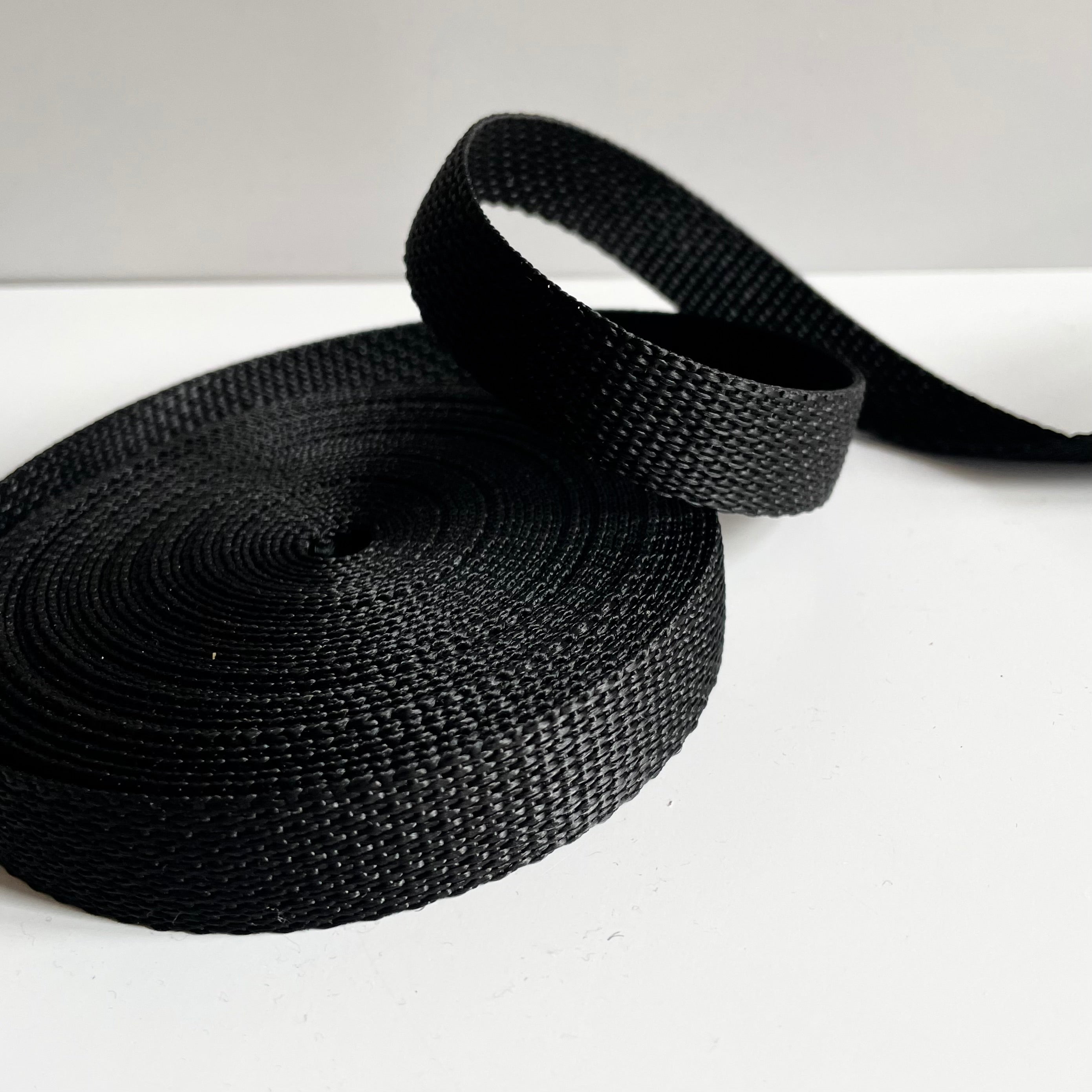 Polyester Webbing - Black 3/4"