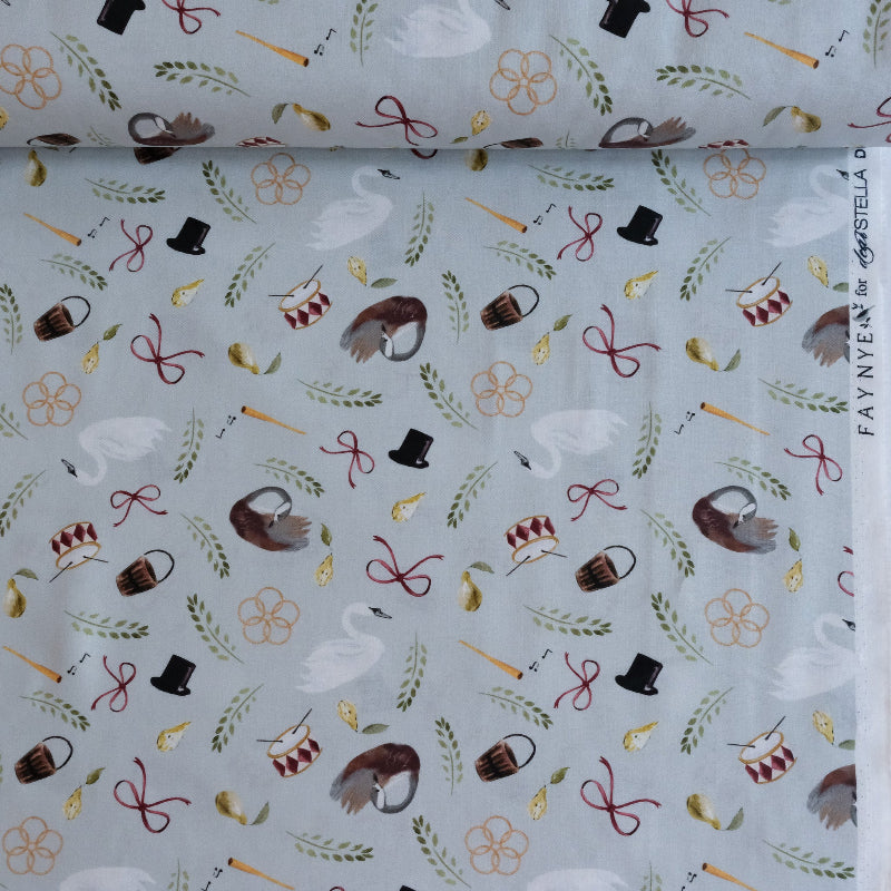 Dear Stella Quilting Cotton Christmas 2026 Seacreast Bows and Pears