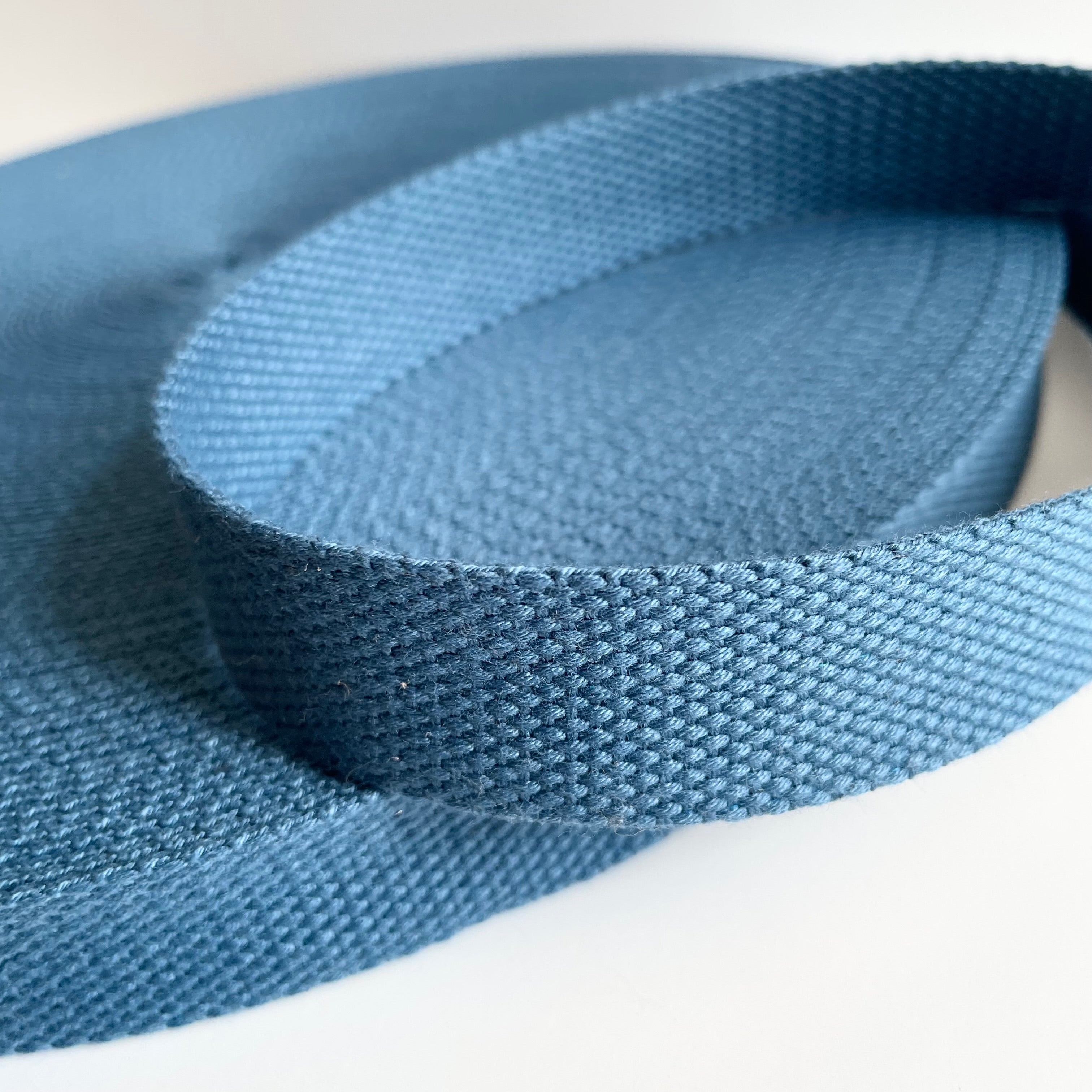 Cotton Webbing - Indigo 1"