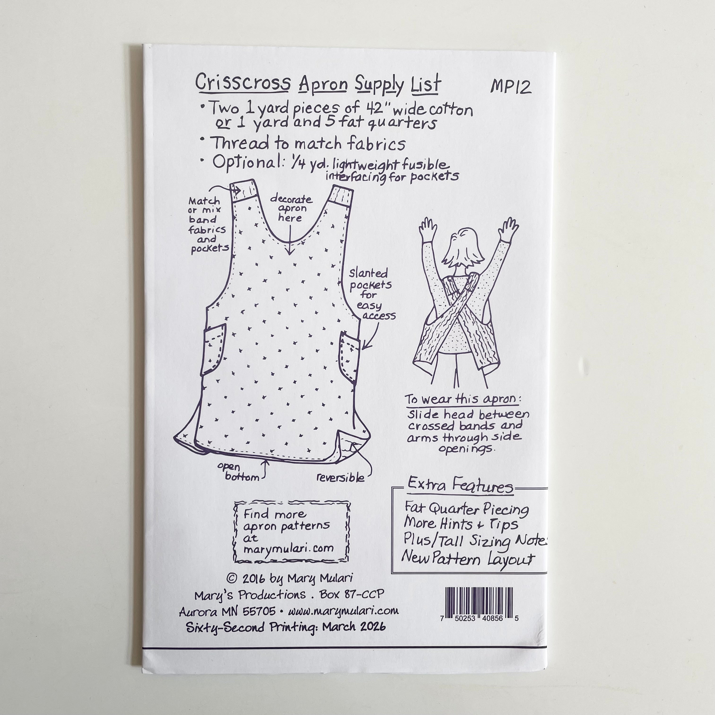 Mary Mulari : Crisscross Apron