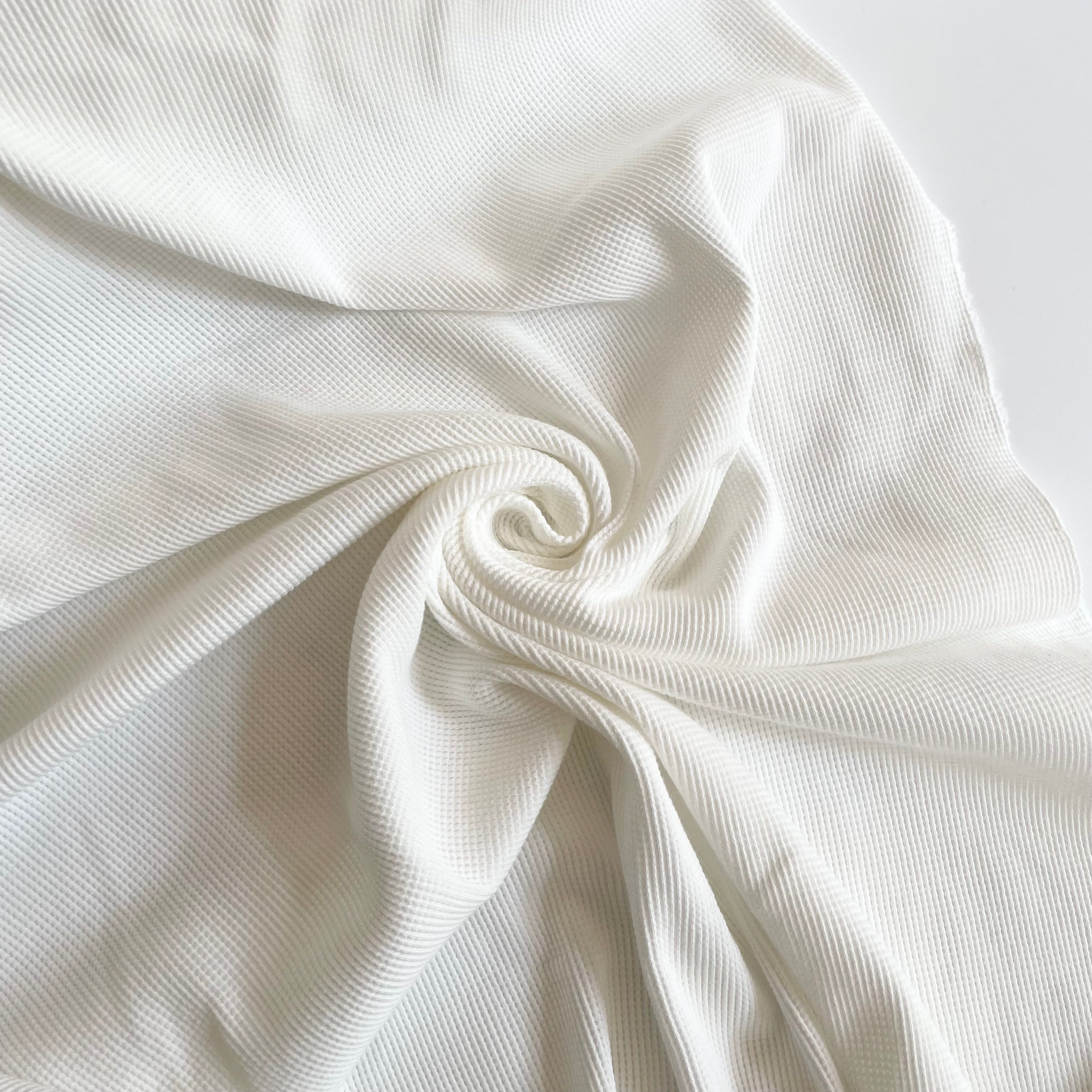 Organic Cotton Waffle Knit - Ivory