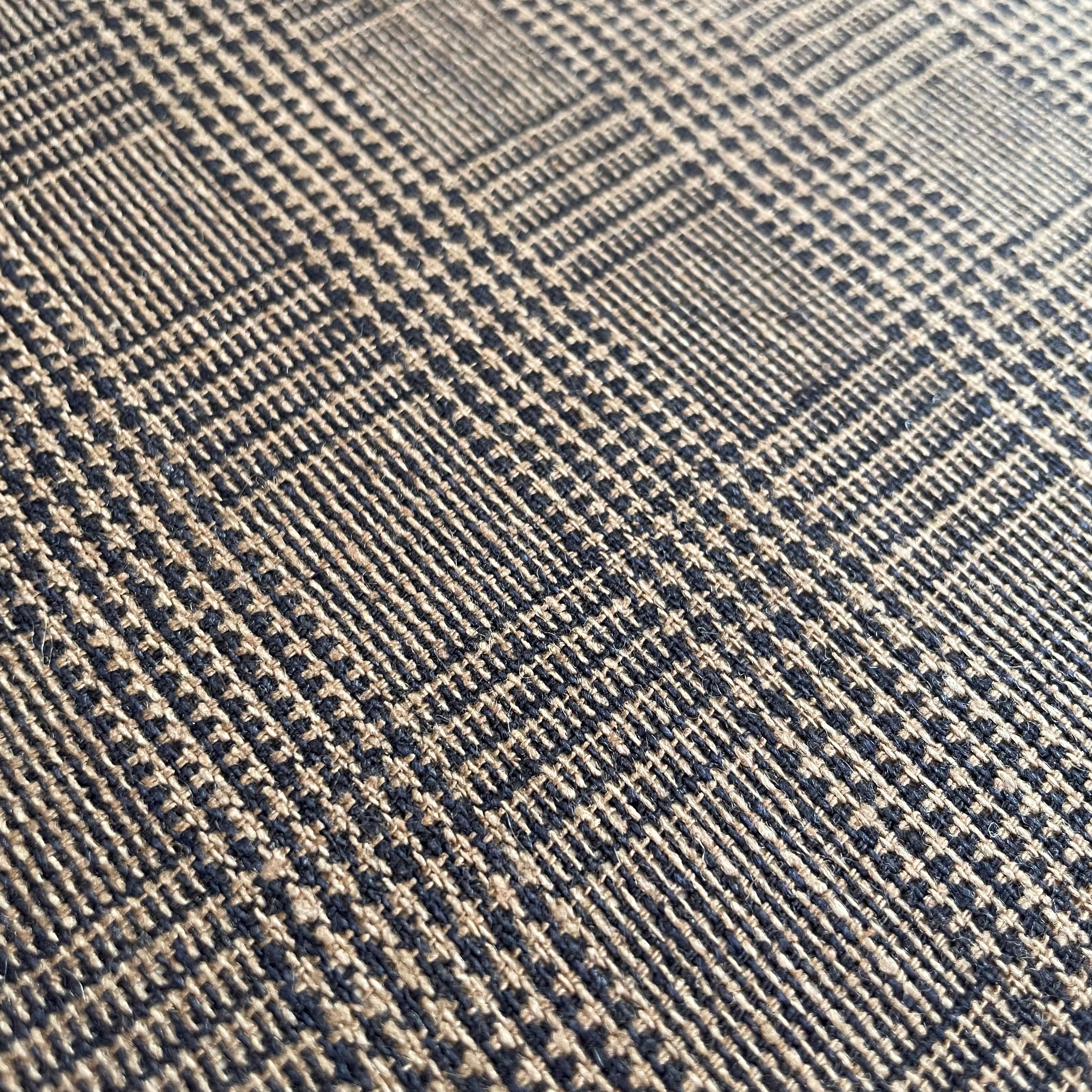 Prince of Wales Silk Suiting - Navy Check